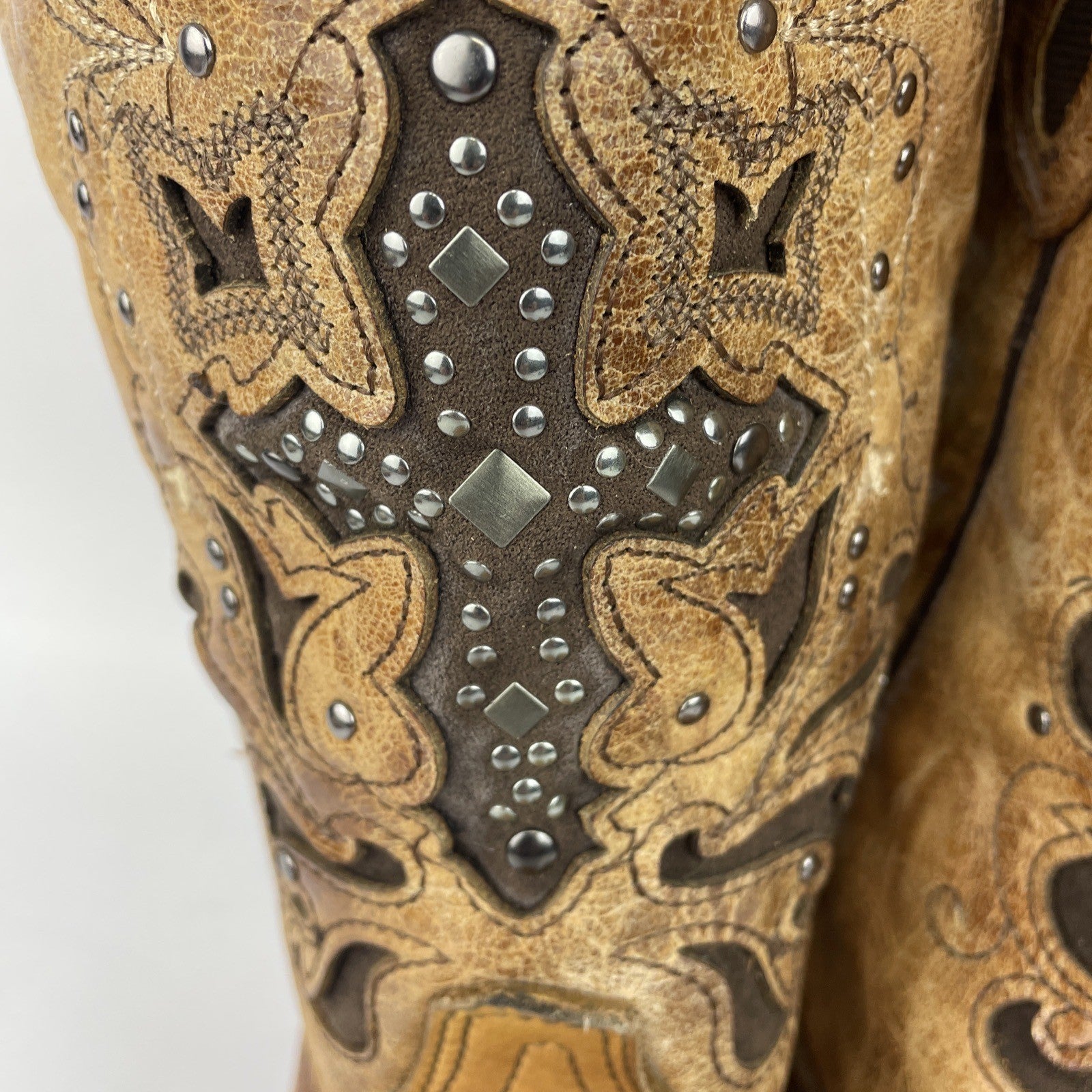 Corral men western boots brown tan square toe