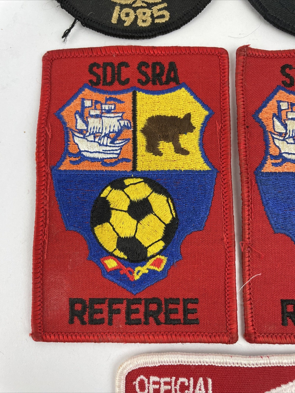 VINTAGE UNITED STATES SOCCER FEDERATION REGIONAL REFEREE YOUTH REG PATCH LOT (5)