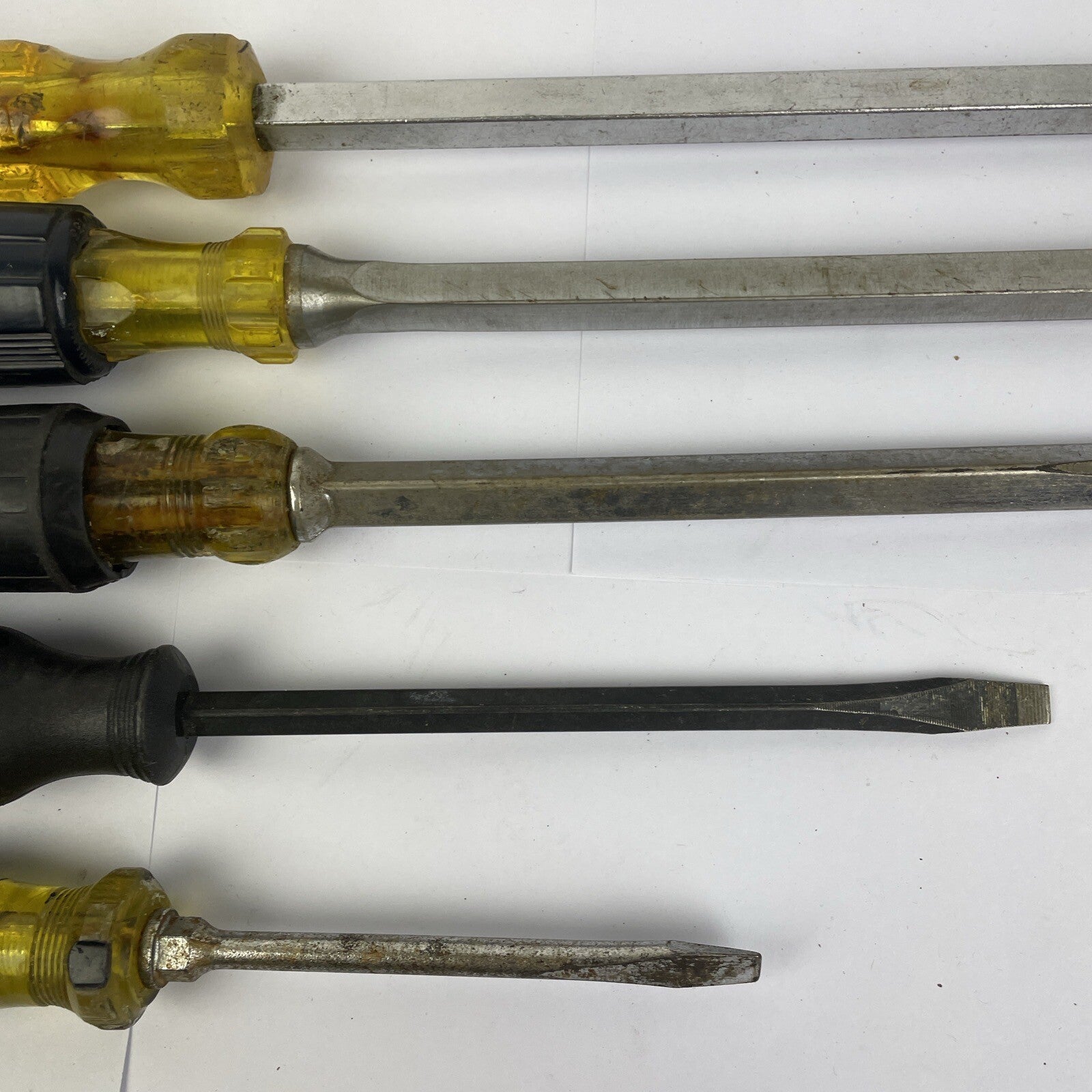 Craftsman Stanley + USA Made Screwdriver Lot of 5 Pieces Slotted Flathead LOOK
