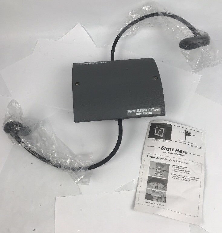 ListingLight Gray Real Estate Sign Night Light w/ Instructions **NEW** Rare Deal