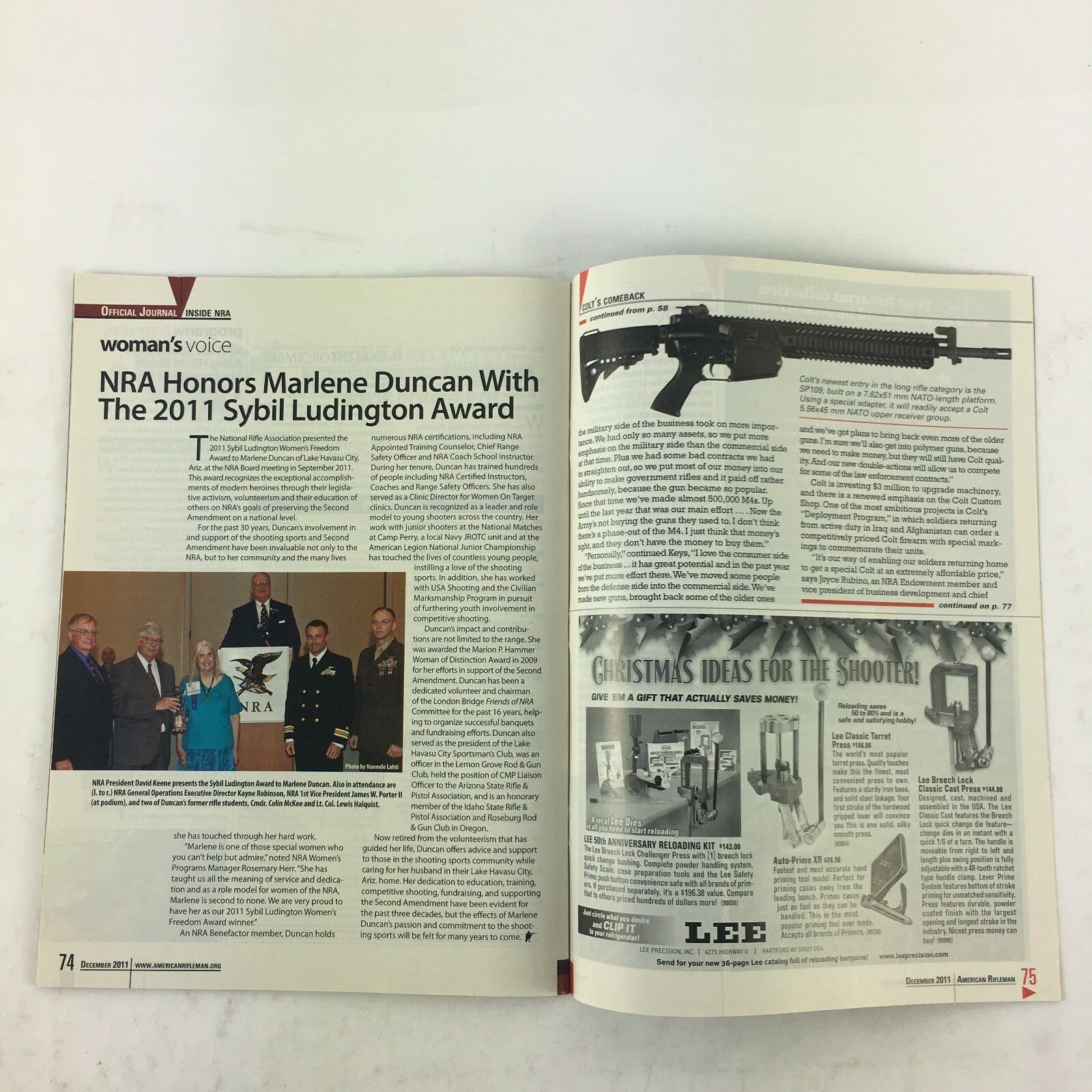 December 2011 American Rifleman Magazine This Card Will Beat Obama