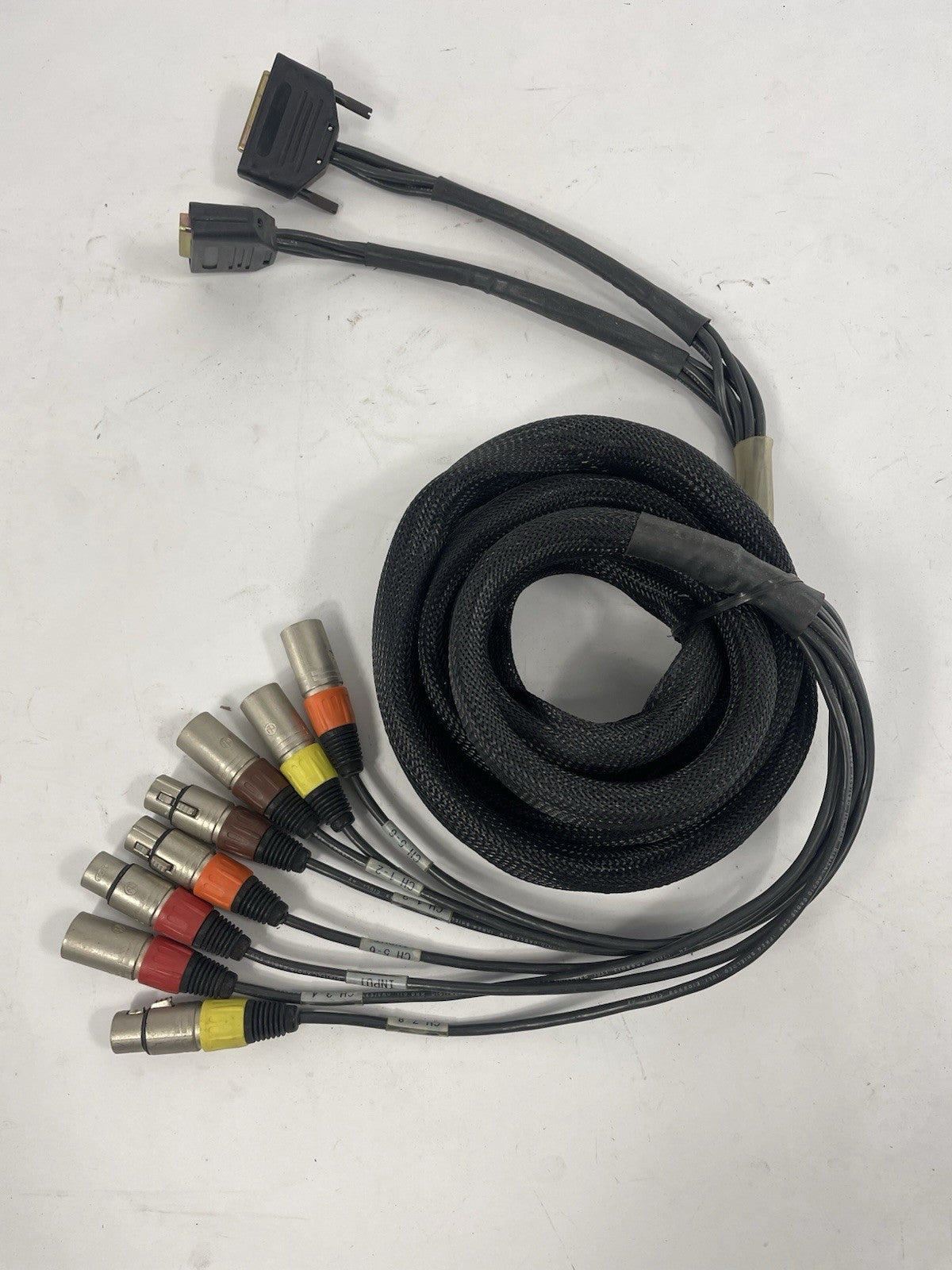 Wexler DB25 D-Sub MALE FEMALE to 8 XLR3M Male FEMALE Breakout Snake 8 channel