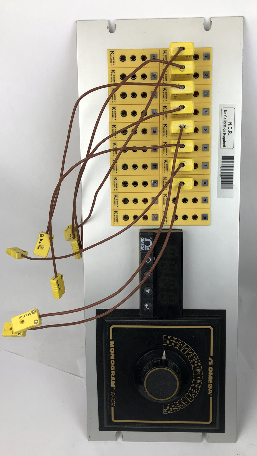 Omega Rotary Thermocouple Selector Switch w Omega DP18A Temperature Controller