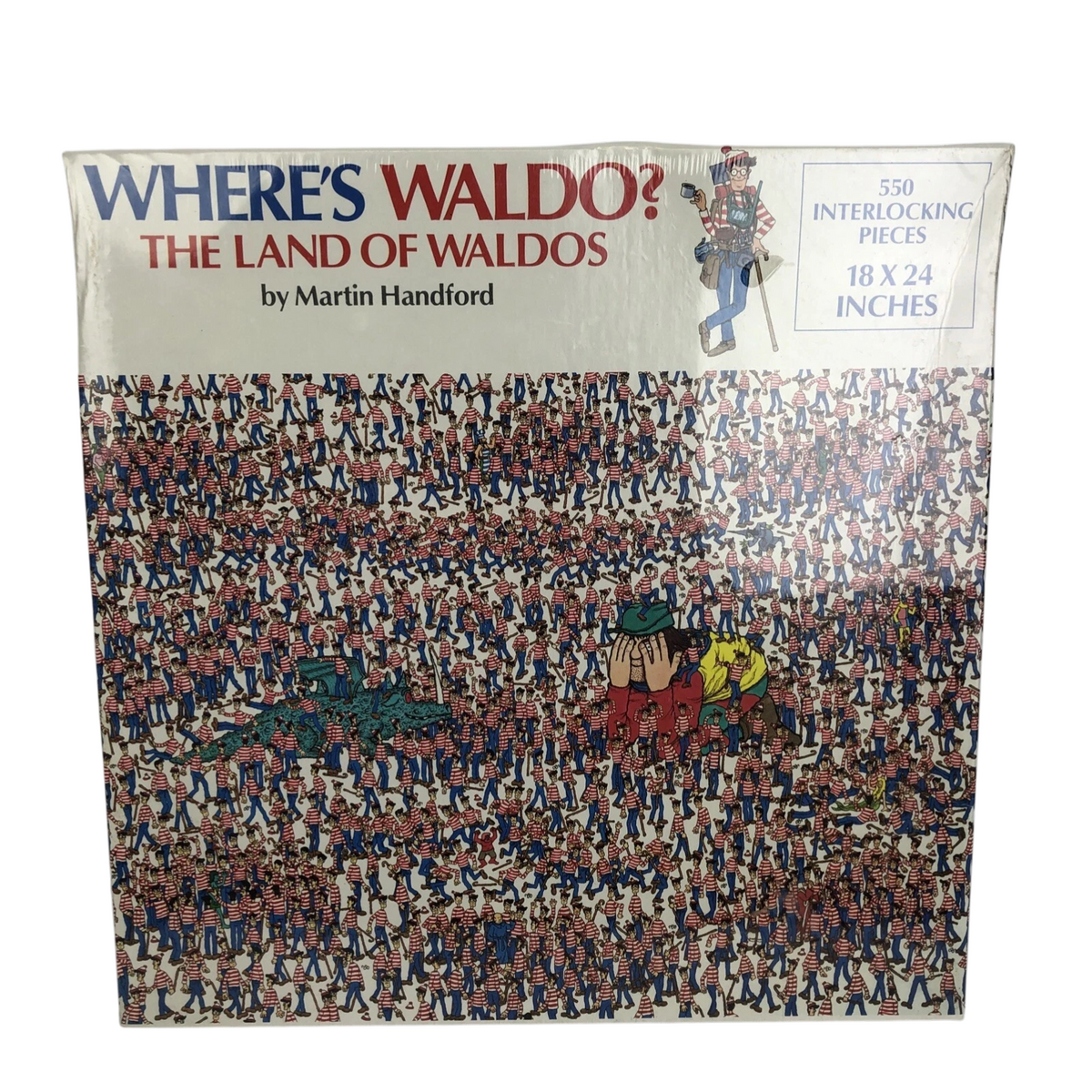 NEW Vintage 1990 Where's Waldo Land of Waldos Jigsaw Puzzle 550 Pieces 18"X24"