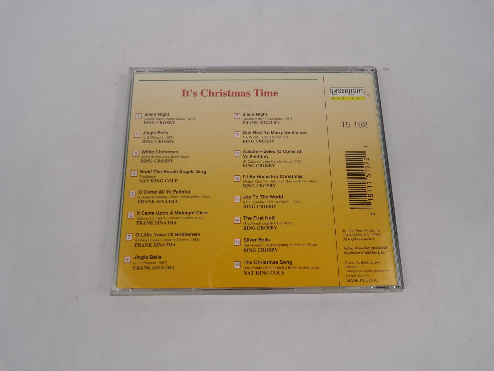 Its Christmas Time Bing Crosby Frank Sinatra Nat King Cole Silent Night CD#63