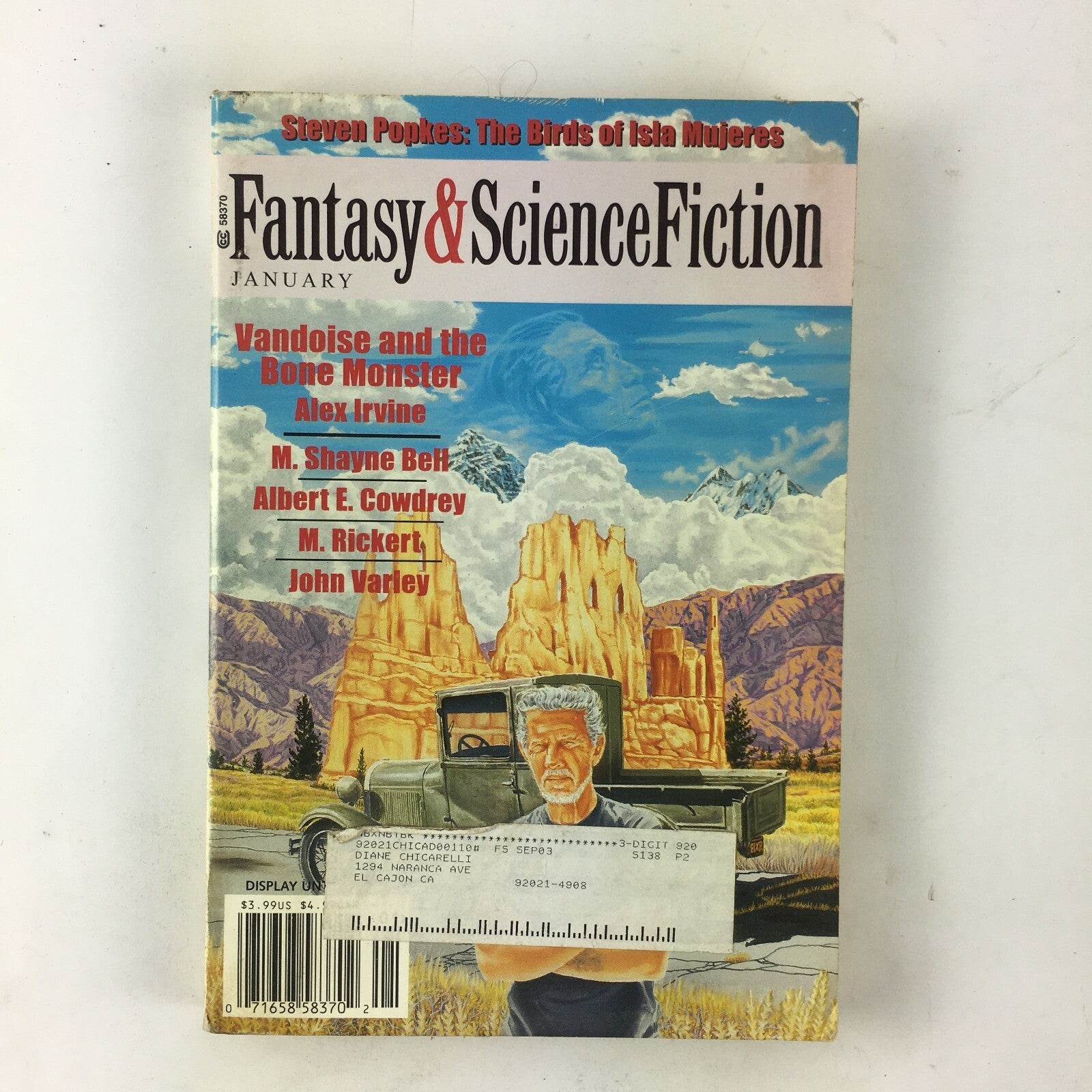 Jan Fantasy&Science Fiction Magazine Vandoise and the Bone Monster Alex Irvine