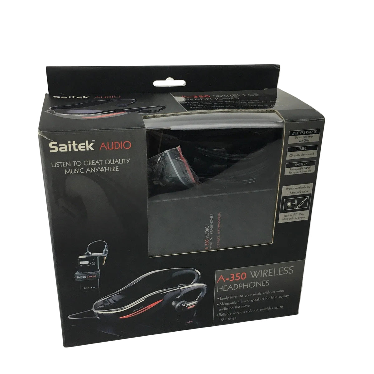 Saitek A-350 Neckband Wireless Headphones - Black