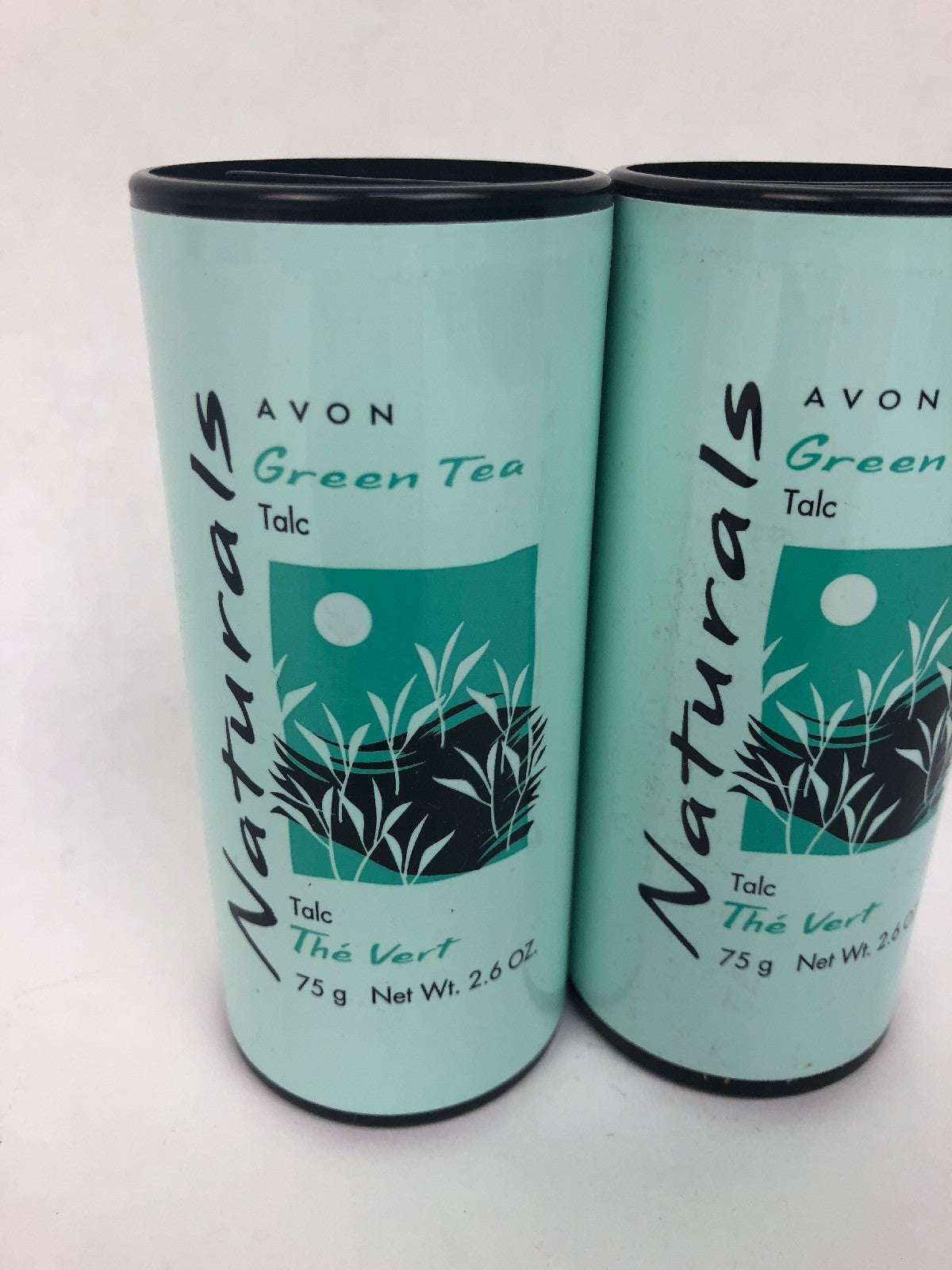 2 x Avon Naturals Green Tea Talc Full Size - 2.6 oz - NEW SEALED - Discontinued