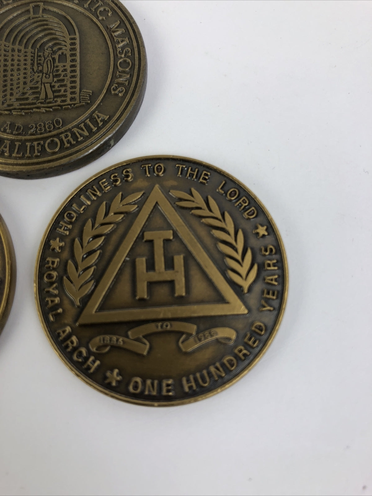 3 York Rite Freemasonry Cryptic Masonic 100 years Riverside California commemorative coins set