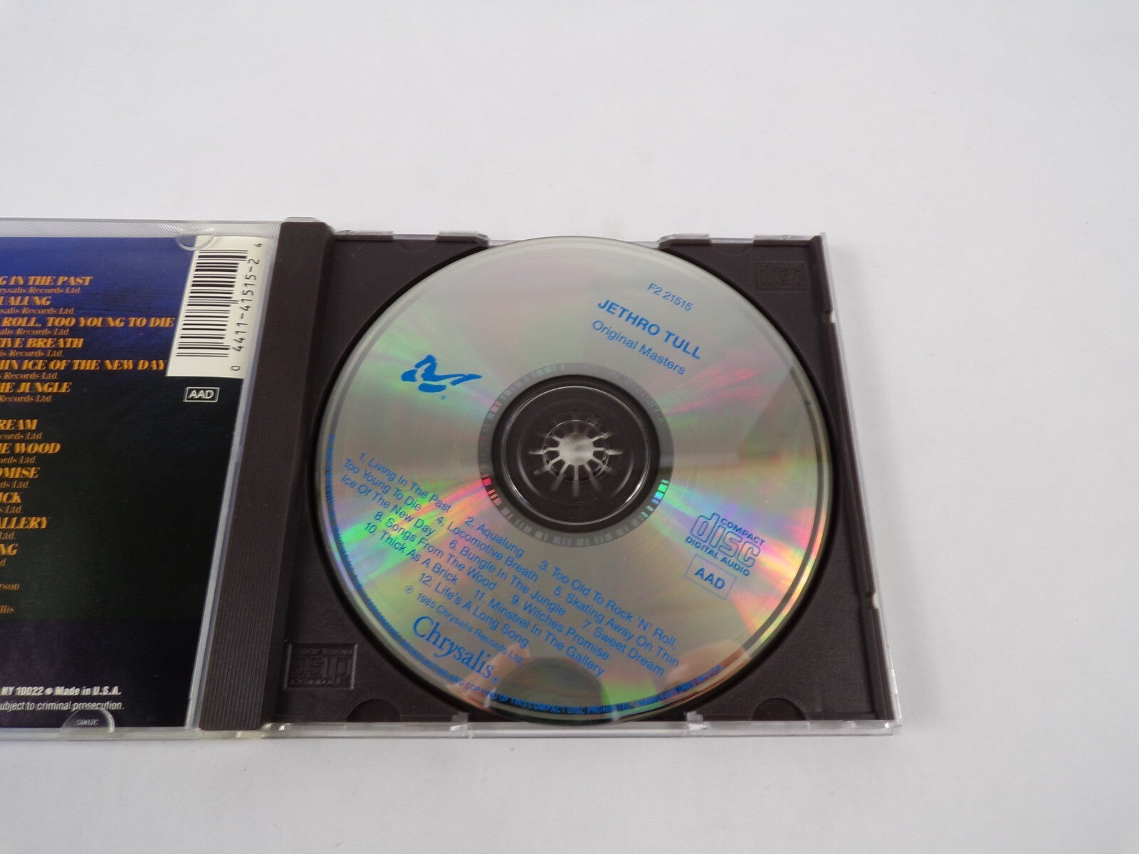 Jethro Tull Original Mastes Iiving In The Past Aqualung Too Old To Rock 'N'CD#59