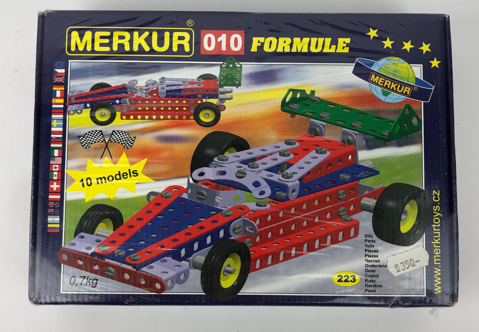 Merkur Toys Train 3D Metal Set 010 FORMULE 223 Pieces builds 10 Different Models