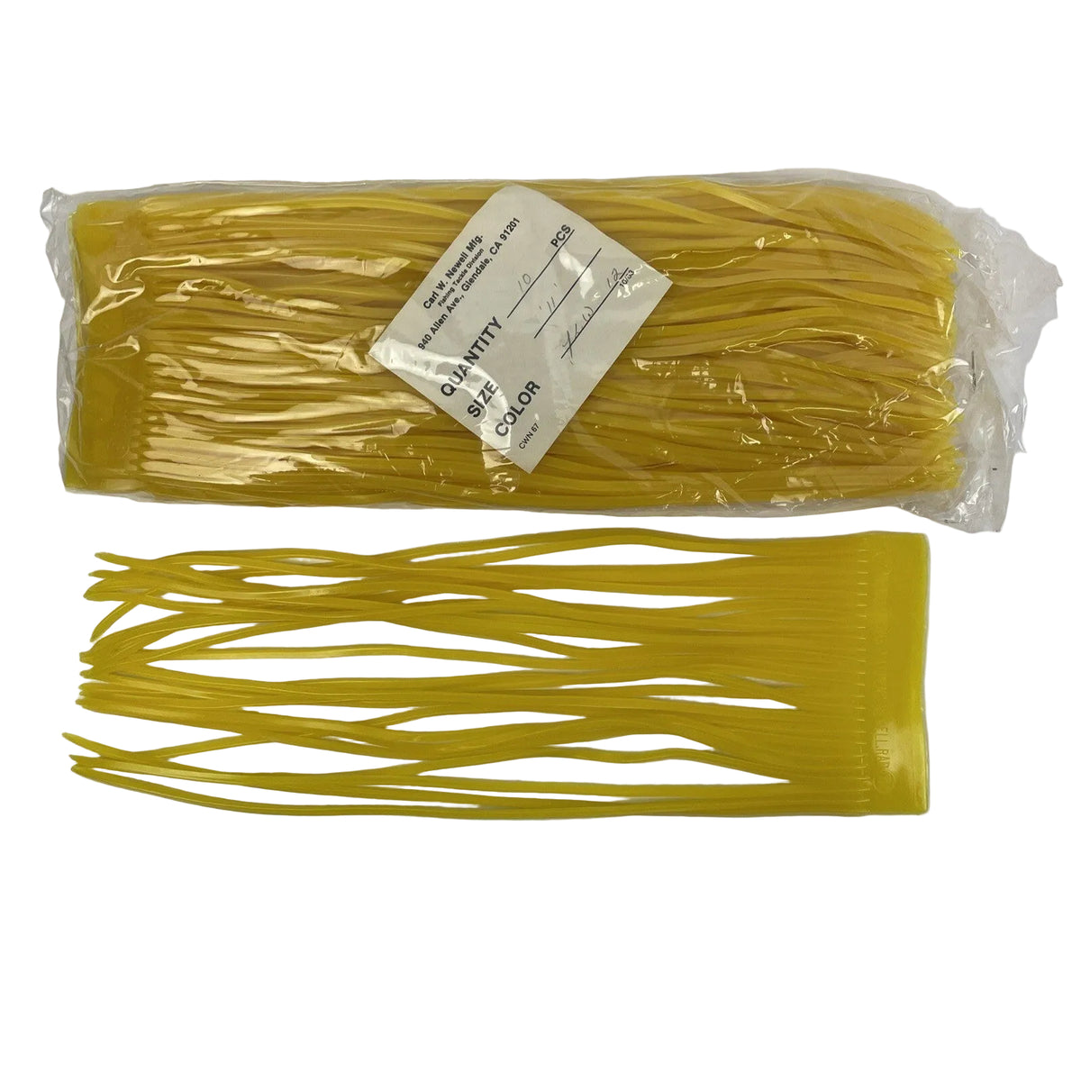 Newell MFG 10-pack offshore trolling fishing skirts yellow for tuna marlin and wahoo lures