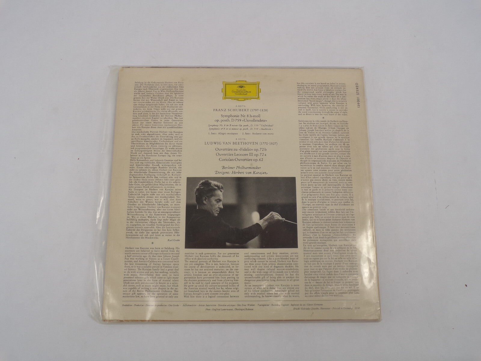 Deutsche Grammophon Gesellschaft Franz Schubert Symphonie Nr.8 h-Moll Op. Posth.