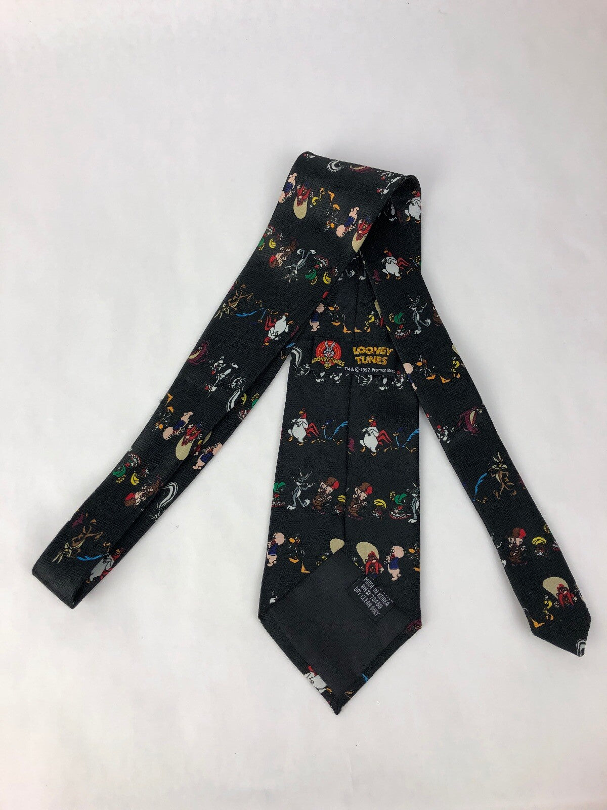 Looney Tunes Tie Necktie Black - FULL CAST OF CHARACTERS * Must See FSTSHP **