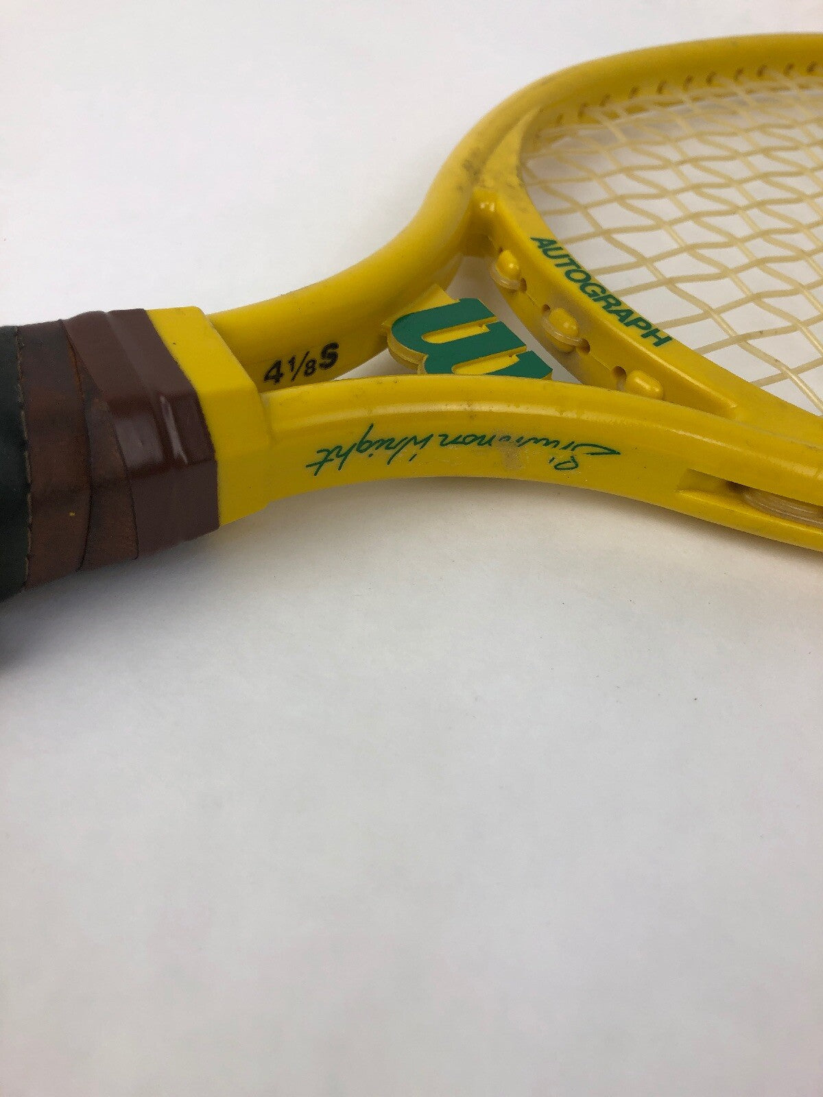 Vintage Wilson Shannon Wright Autograph Racquet and Cover 3 15/16 XS Made in USA