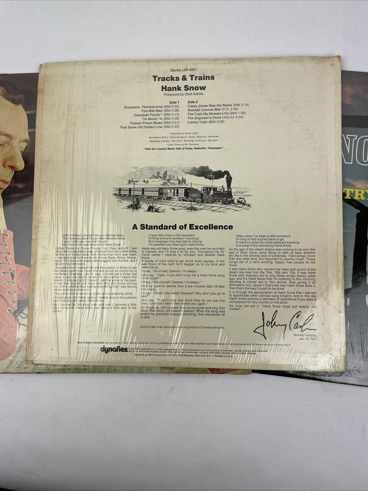 3 x HANK SNOW - Tracks & Trains - In Memory of Jimmy Rodgers + LP Vinyl Record