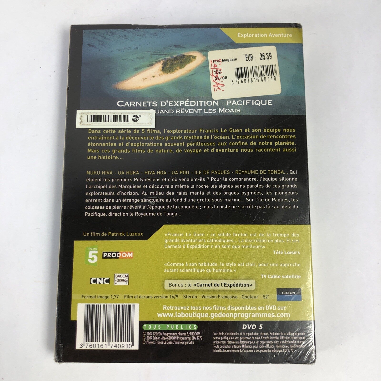 CARNETS D'EXP'EDITION Pacifique Quand Revent Les Mois DVD Vide - Expedition Logs