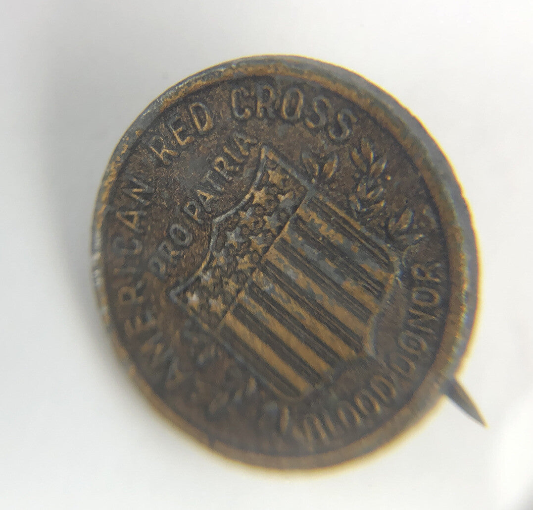 2 x WWII U.S. RED CROSS BLOOD DONER PRO PATRIA LAPEL Pin - Fast Free Shipping
