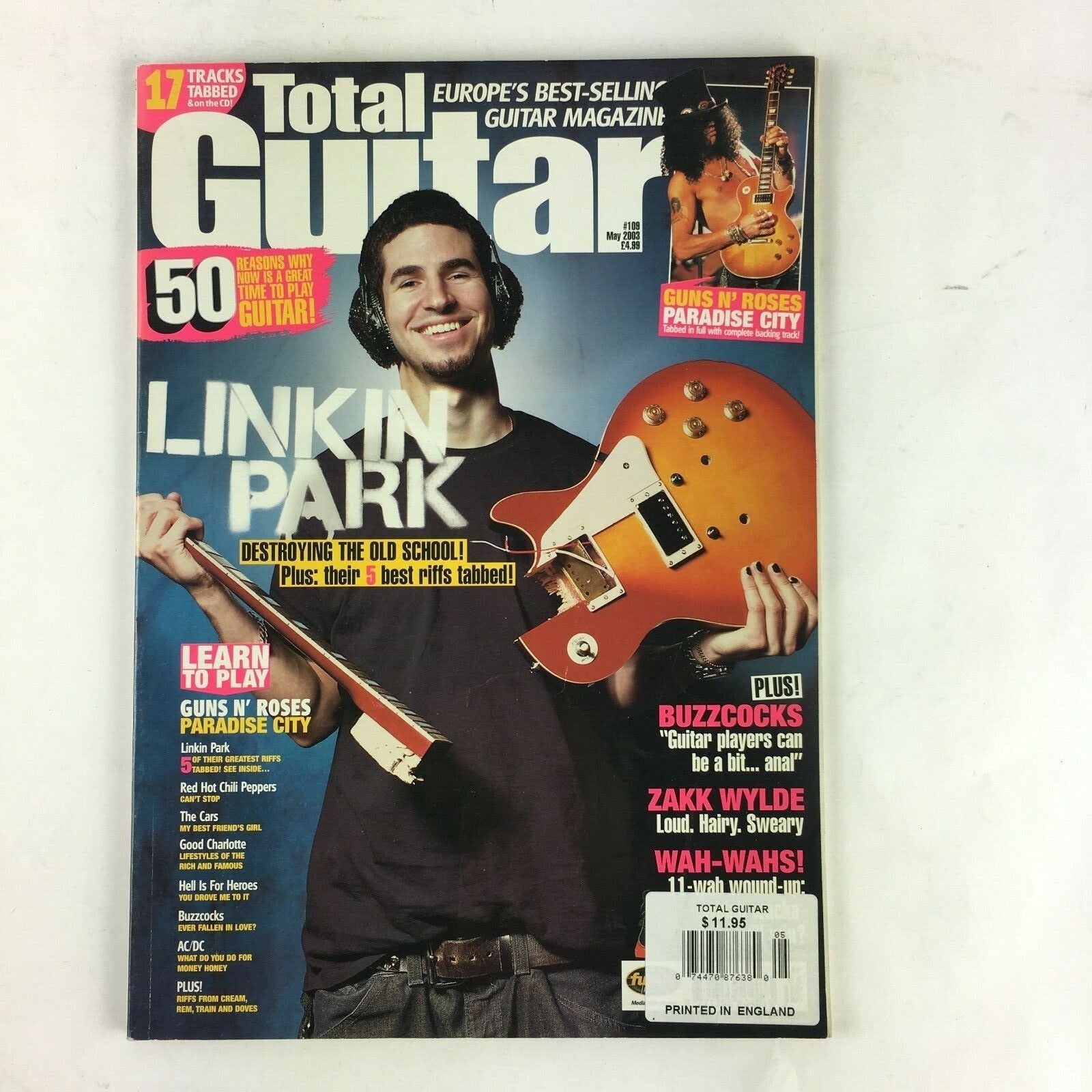 May 2003 Guitar World Magazine Linkin Park Buzzcocks Zakk Wylde Buzzcocks