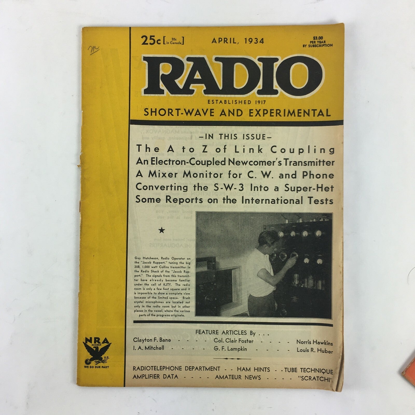 April 1934 RadioMagazine The AtoZ of Link Coupling Clayton F.Bane NorrisHawkins