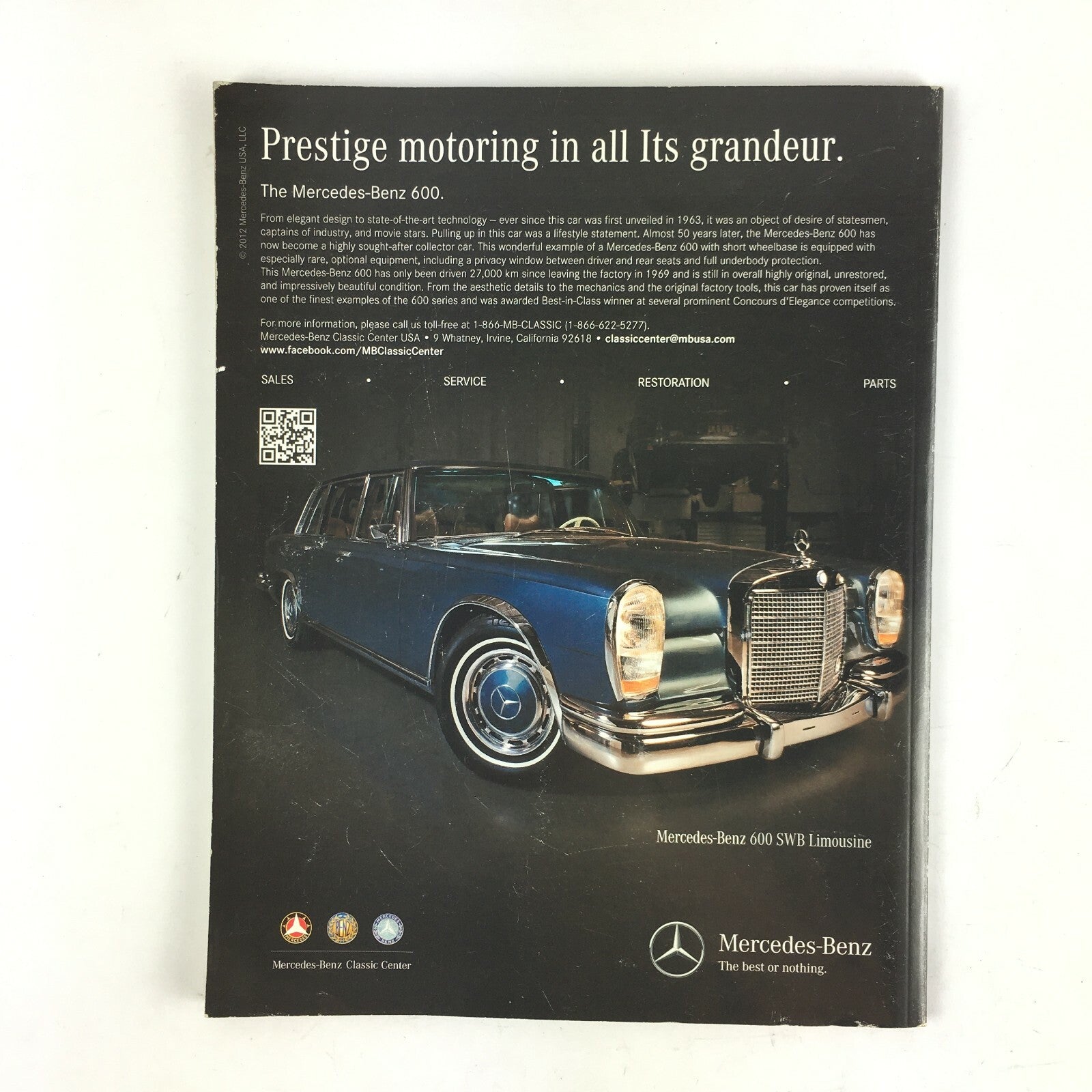 September 2012 Keith Martin's Sports Car Market Magazine Low Nose High Price