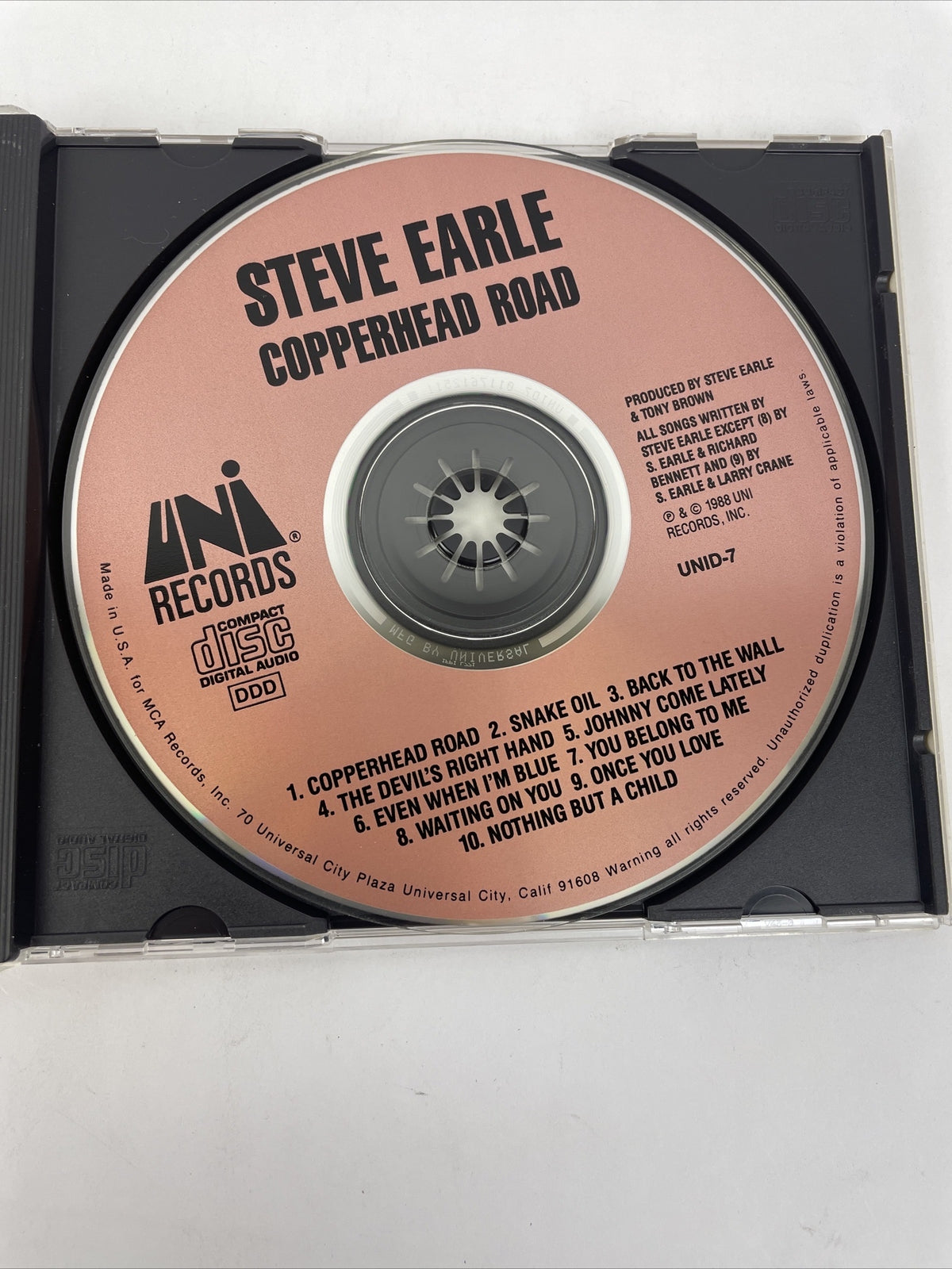 2 x Steve Earle Audio CD - Transcendental Blues (2004) - Copperhead Road 1988