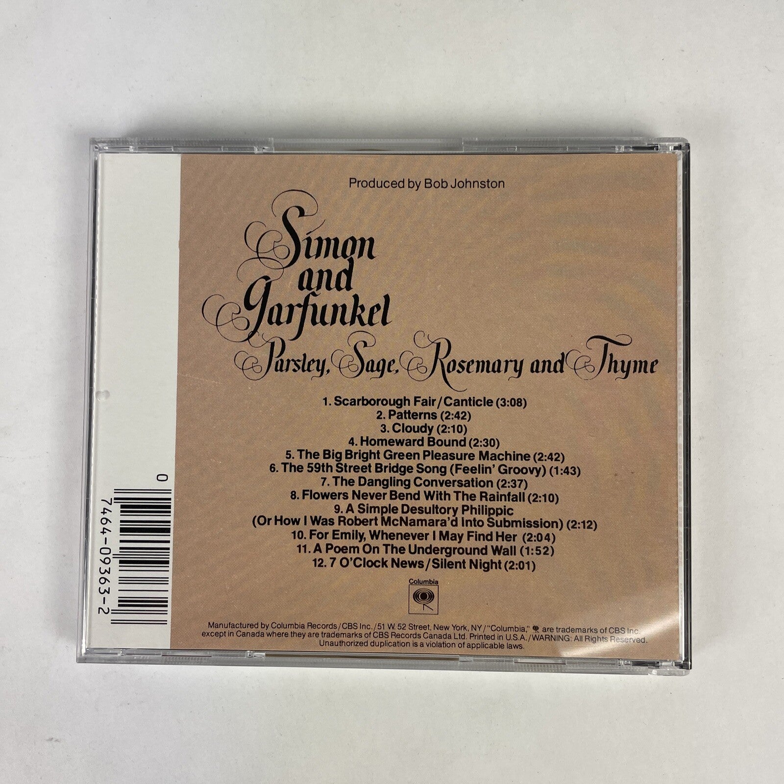 Simon & Garfunkel - Parsley Sage Rosemary and Thyme CD #20