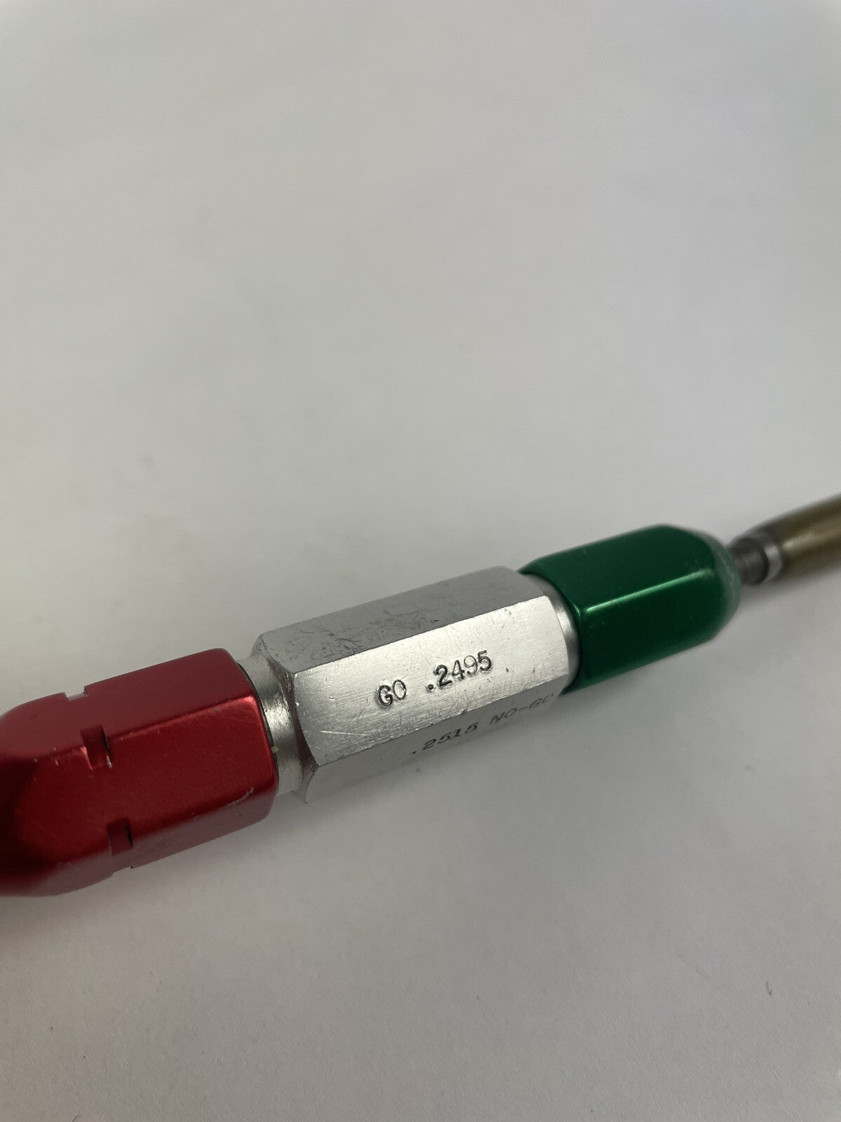 Reversible Plain Go NoGo Pin Plug Gage Gauge with handle X= .2495 & .2515