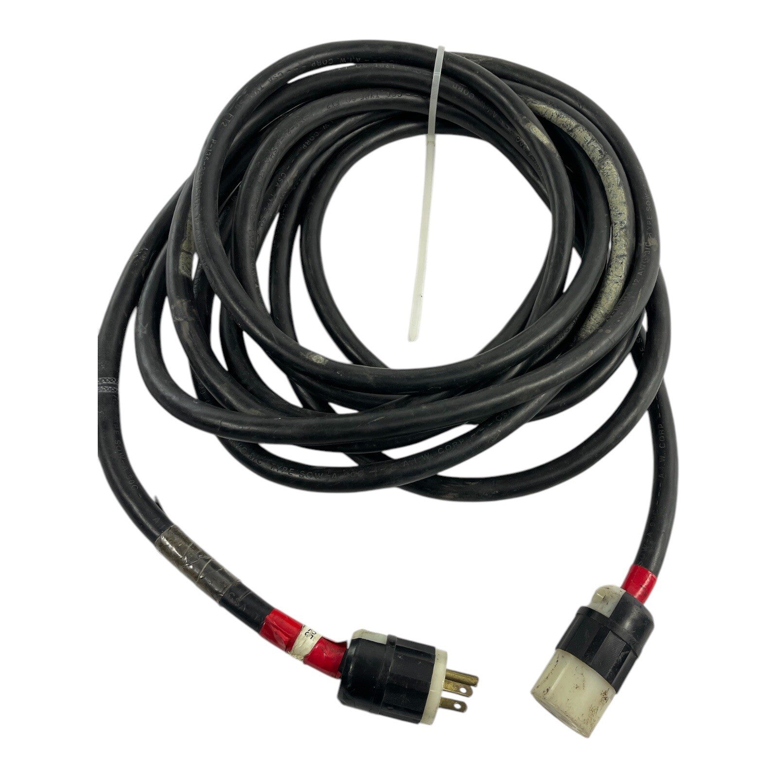 A.I.W Corp P-136-29-MSHA 12AWG 4 Cond SOOW 600V Black Portable Cord 20'