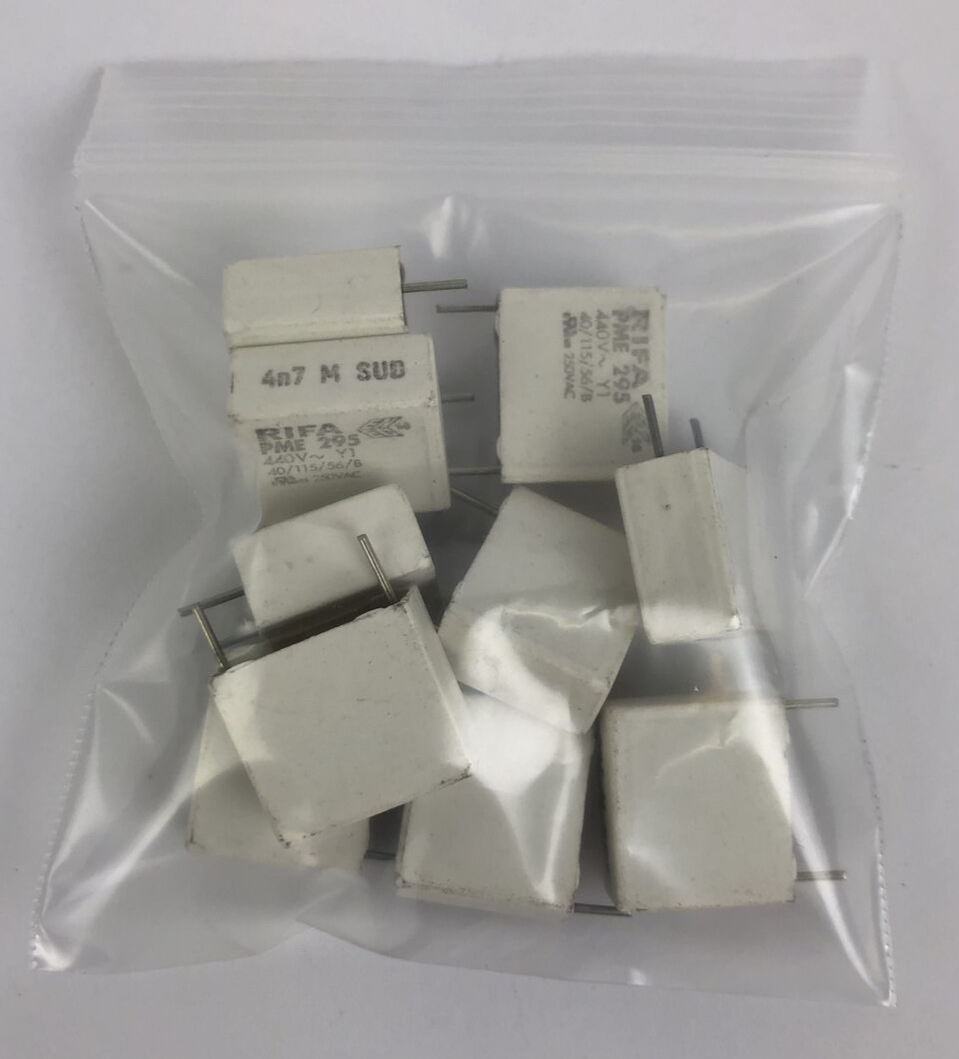 Lot of 10 x OEM RIFA PME295 Film Capacitors Class Y1 440V 4.7nF - LOOK