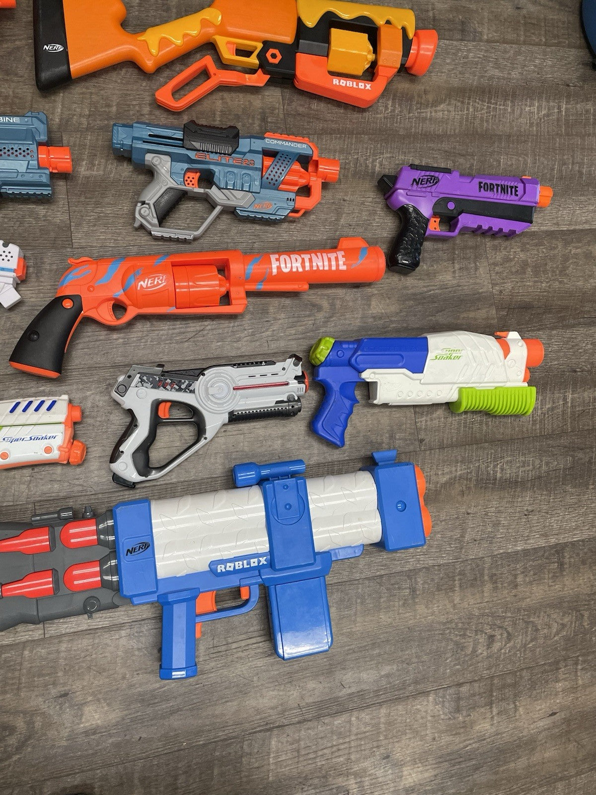 Lot of 14 : NERF Guns Lot Fortnite Roblox Elite Nerf Huge Big Nerf Toy Lot