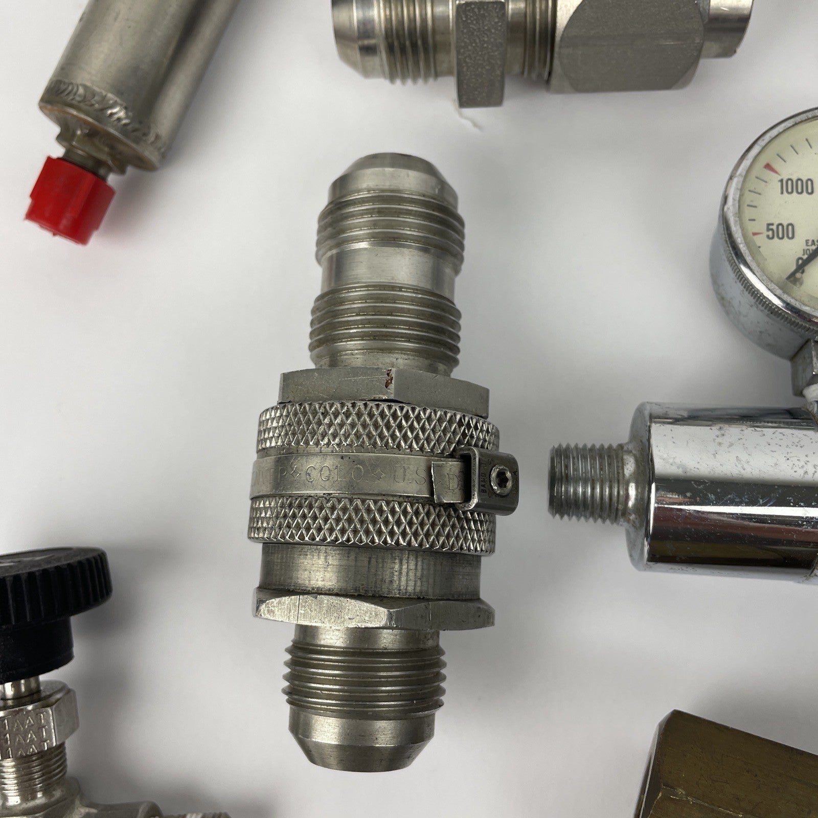 Huge assorted lot of Parker Swagelok Matheson push-to-connect fittings