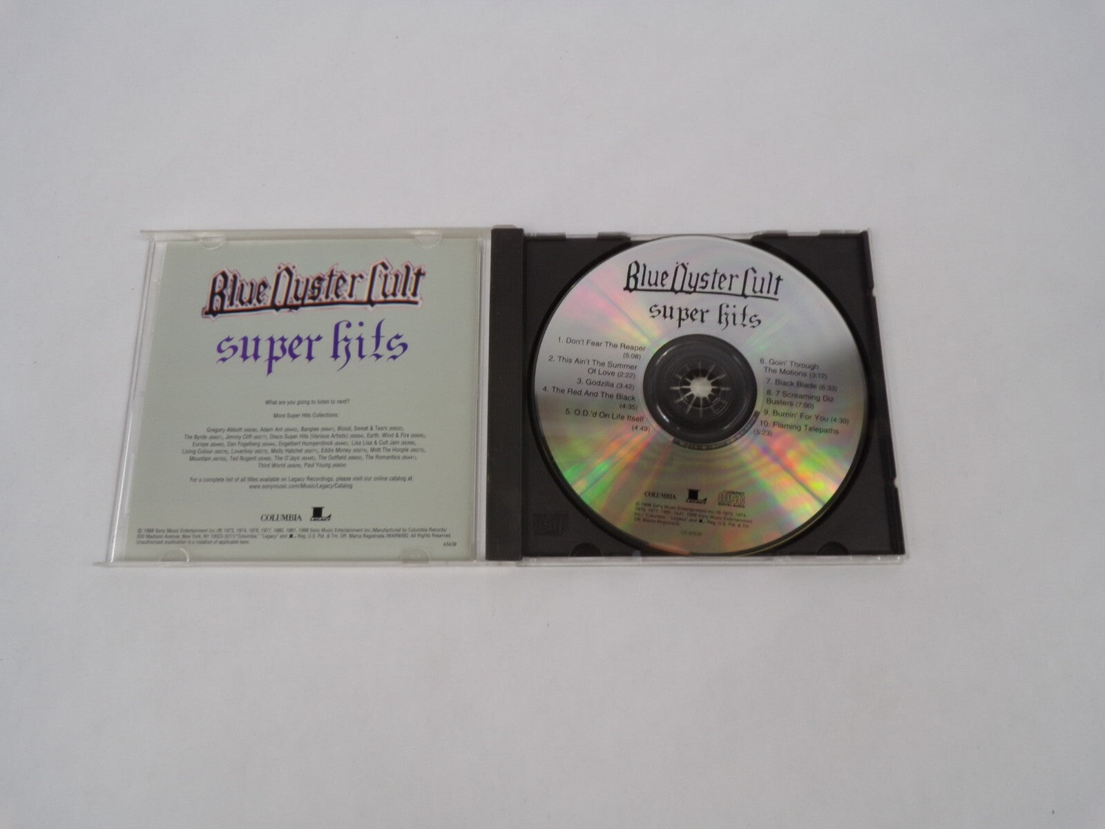 Blue Oyster Cult Super Hits Don't Fear The Reaper Black Blade Flaming CD#63