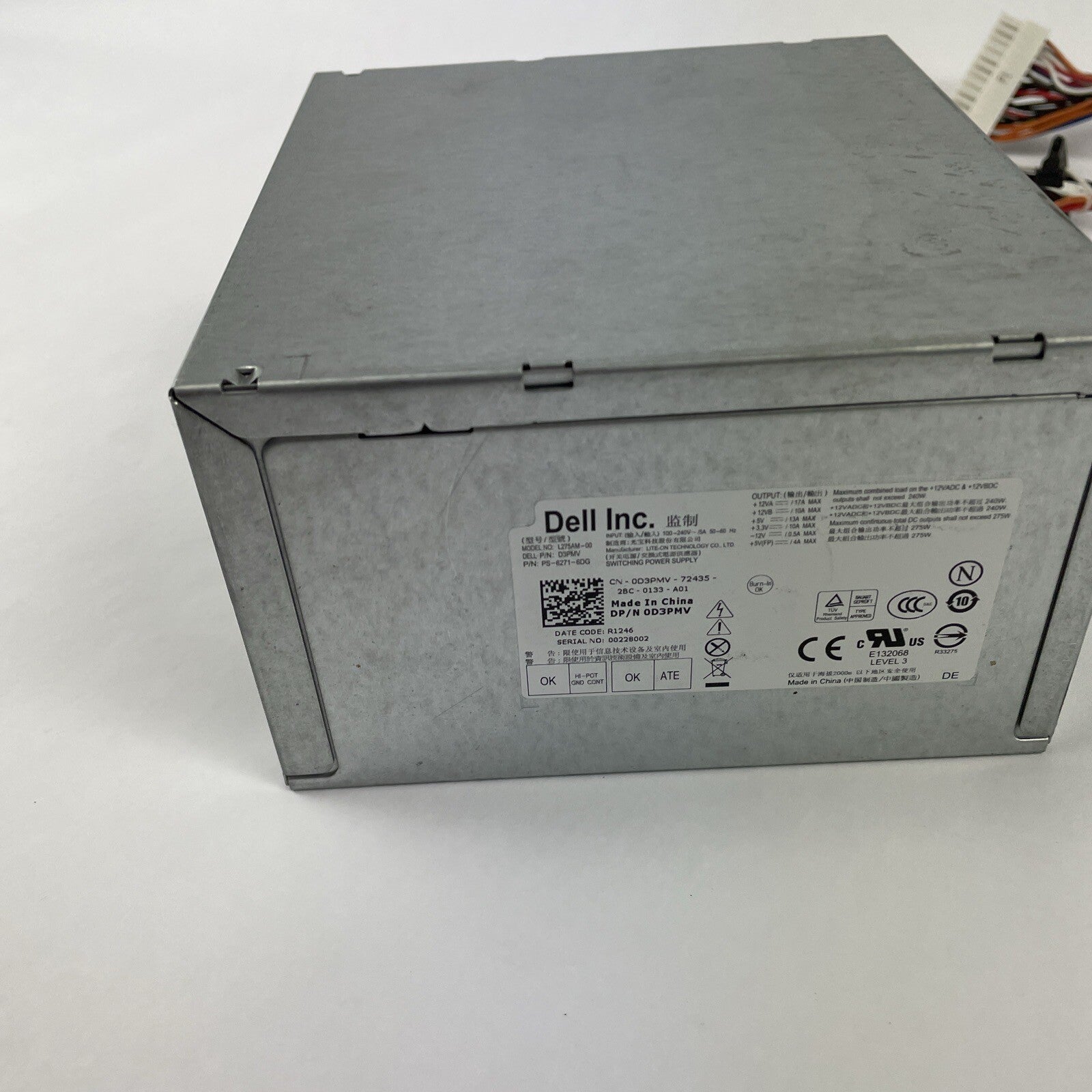 OEM Dell CN-0D3PMV72435 H275AM/L275AM-00 275W Power Supply