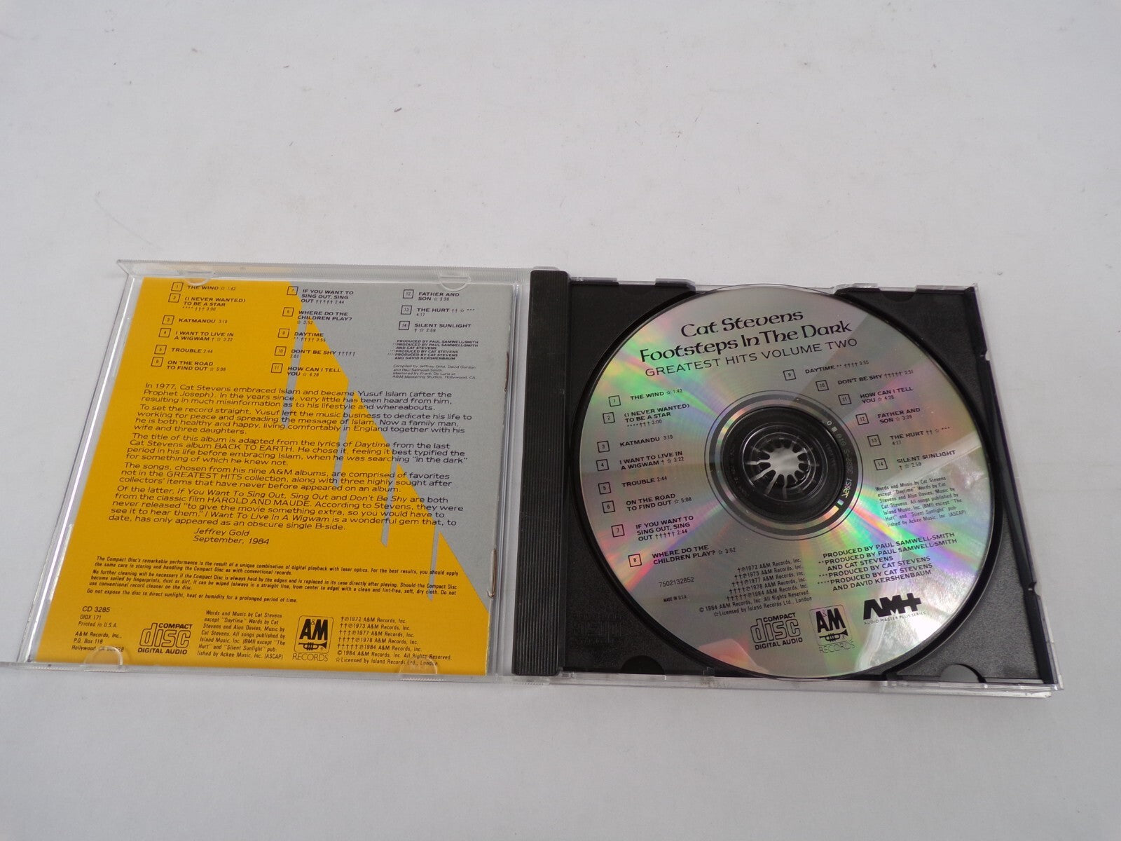 Cat Stevens Footsteps In The Dark Greatest Hits Volume Two The Wind To Be ACD#25