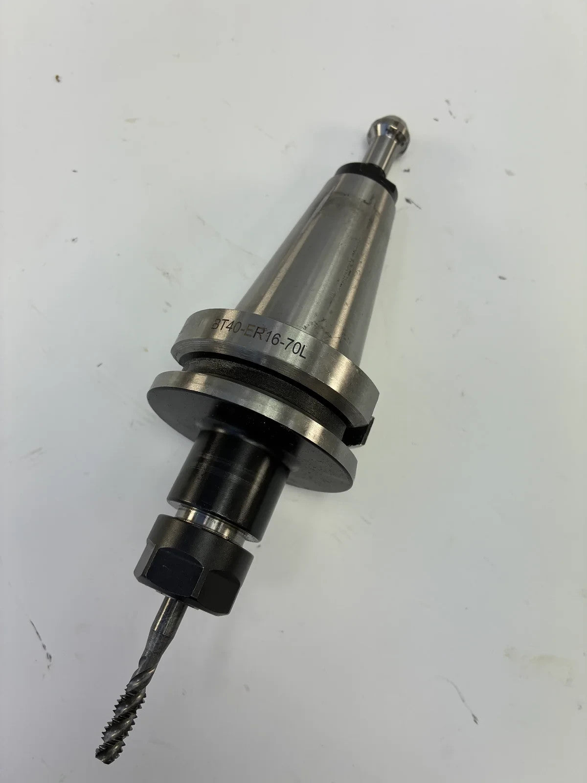 BT40 ER16-70L CNC Collet Chuck Tool Holder with Pull Stud and Tap