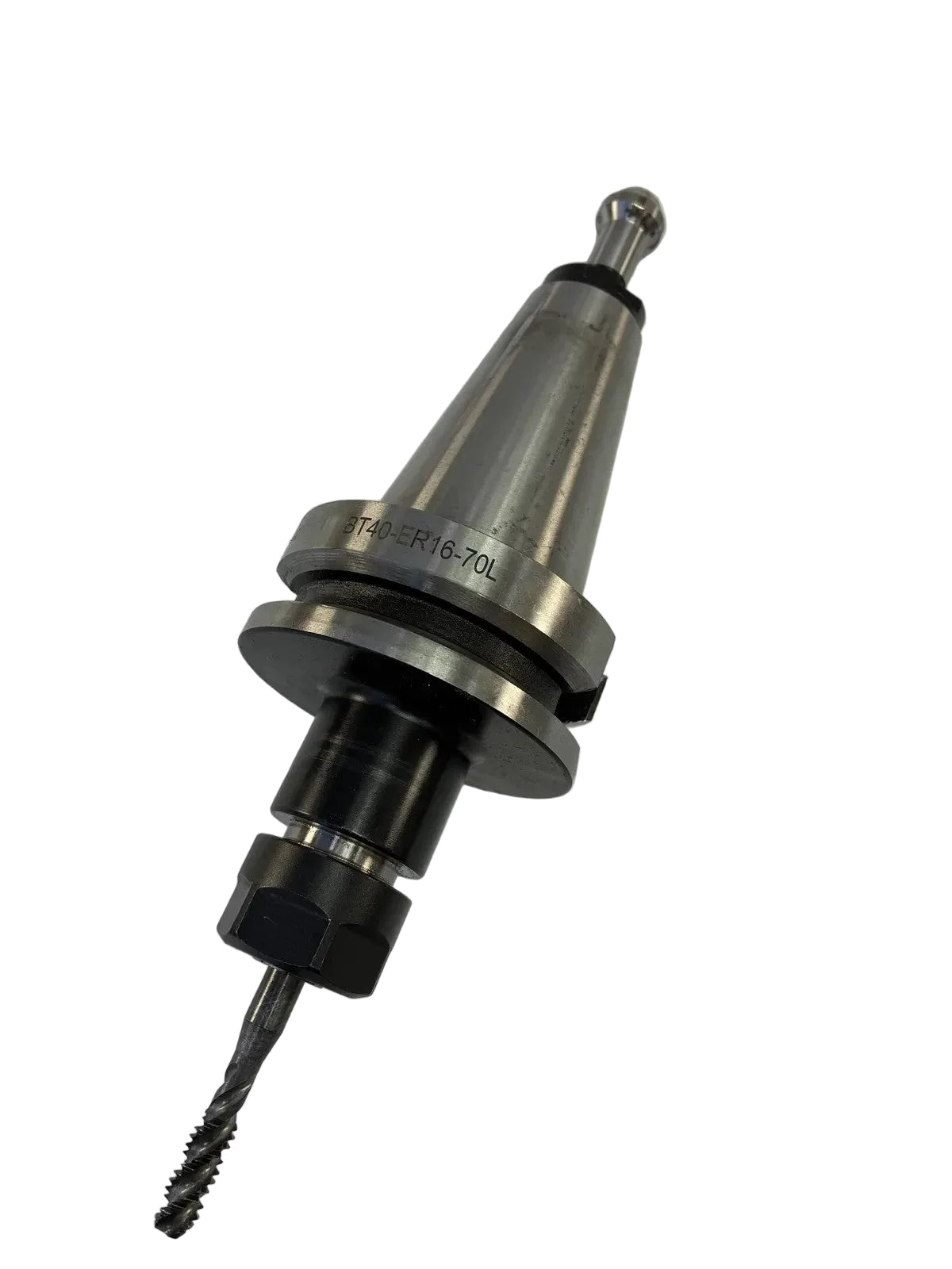 BT40 ER16-70L CNC Collet Chuck Tool Holder with Pull Stud and Tap