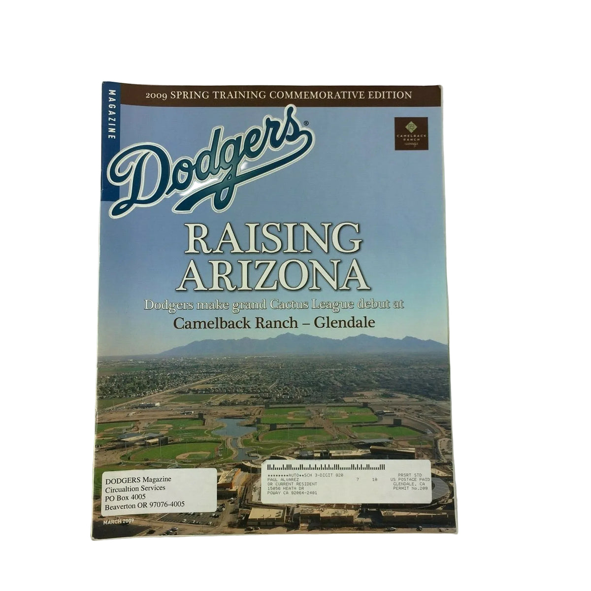 2009 Dodgers Magazine Raising Arizona Camelback Ranch Glendale Spring Training