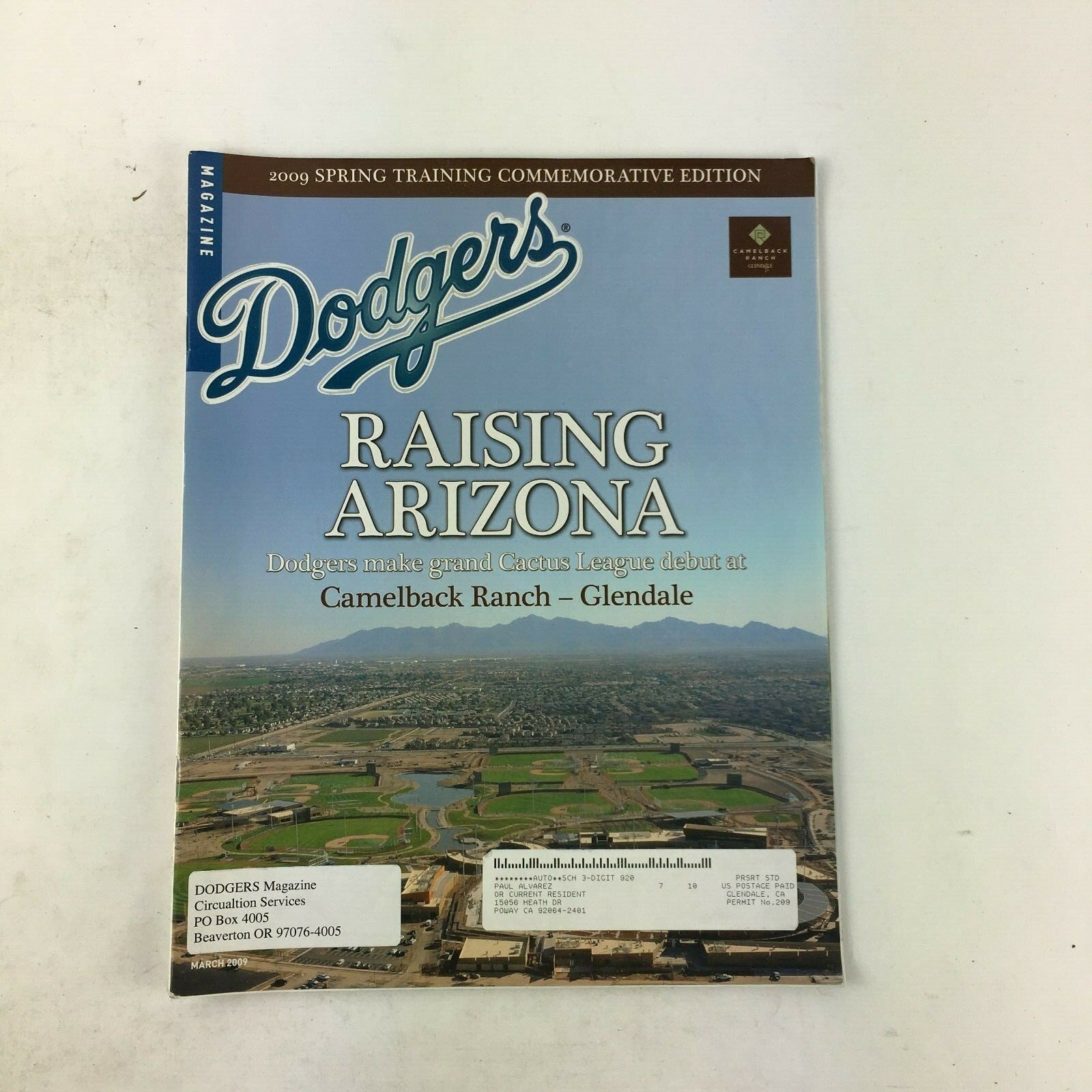 2009 Dodgers Magazine Raising Arizona Camelback Ranch Glendale Spring Training
