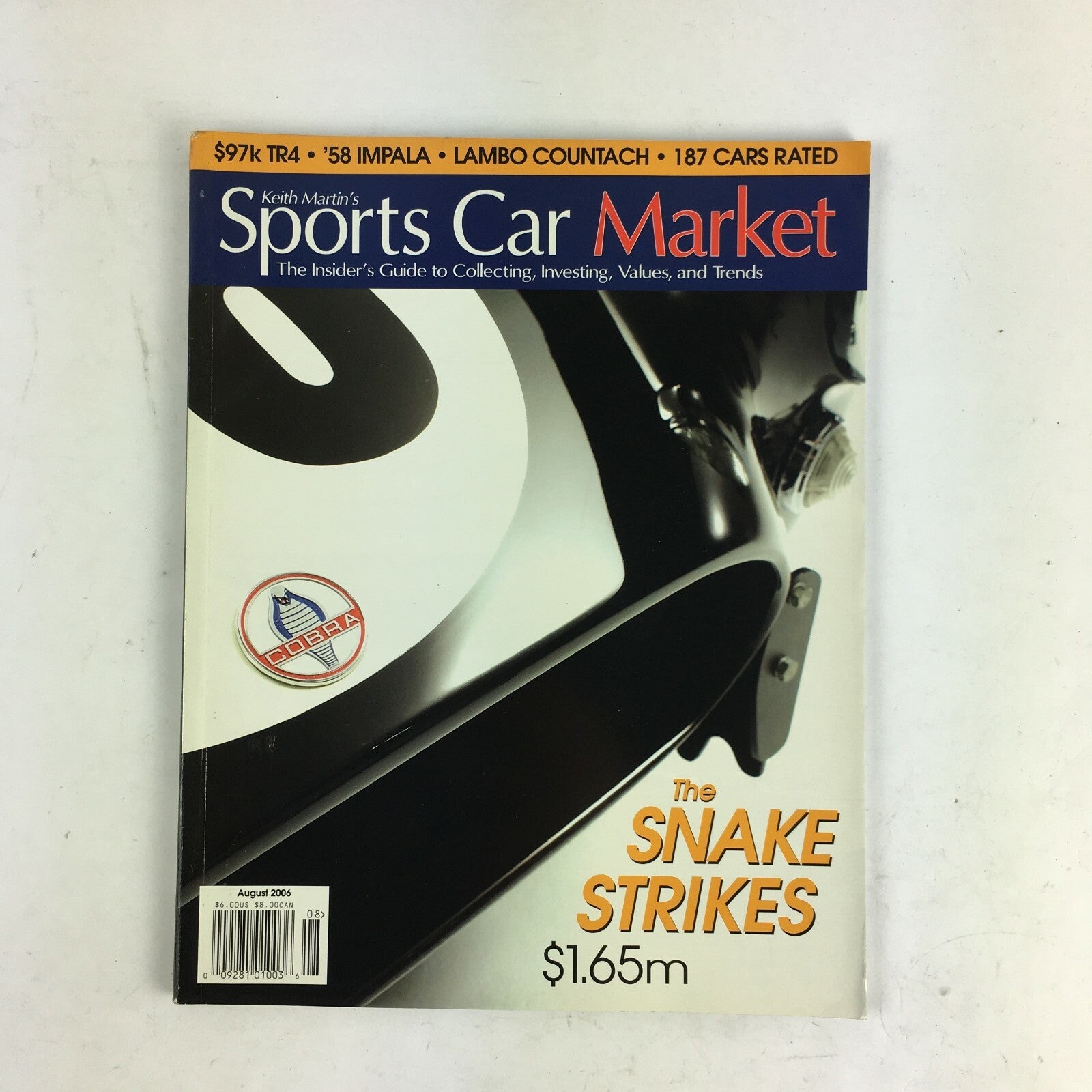 August 2006 Sports Car Market Magazine The Snake Strikes '58 Impala Lambo