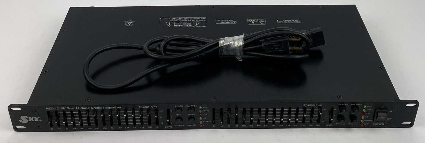 SKY Audio Dual 15 Band Graphic Equalizer PEQ-1215H 100mA 250V - VGC