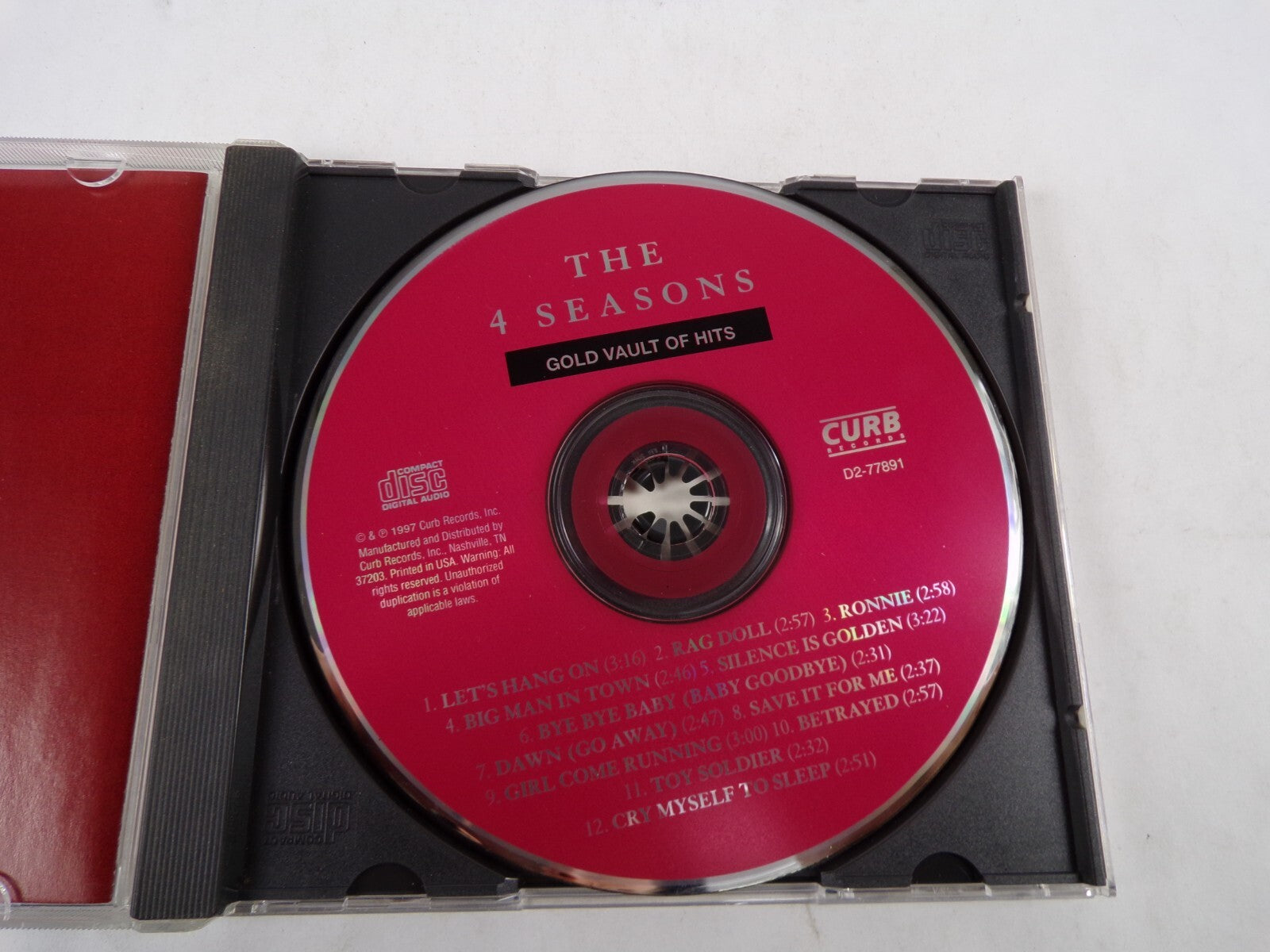 The 4 Seasons Gold Vault Of Hits Lets Hang On Rag Doll Ronnie Betrayed CD#57