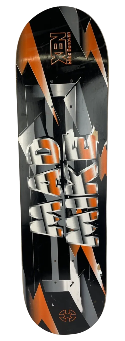 VINTAGE 1996 Mad Mike Denovan Xen Skateboards Deck Screened - Andrew Mapstone