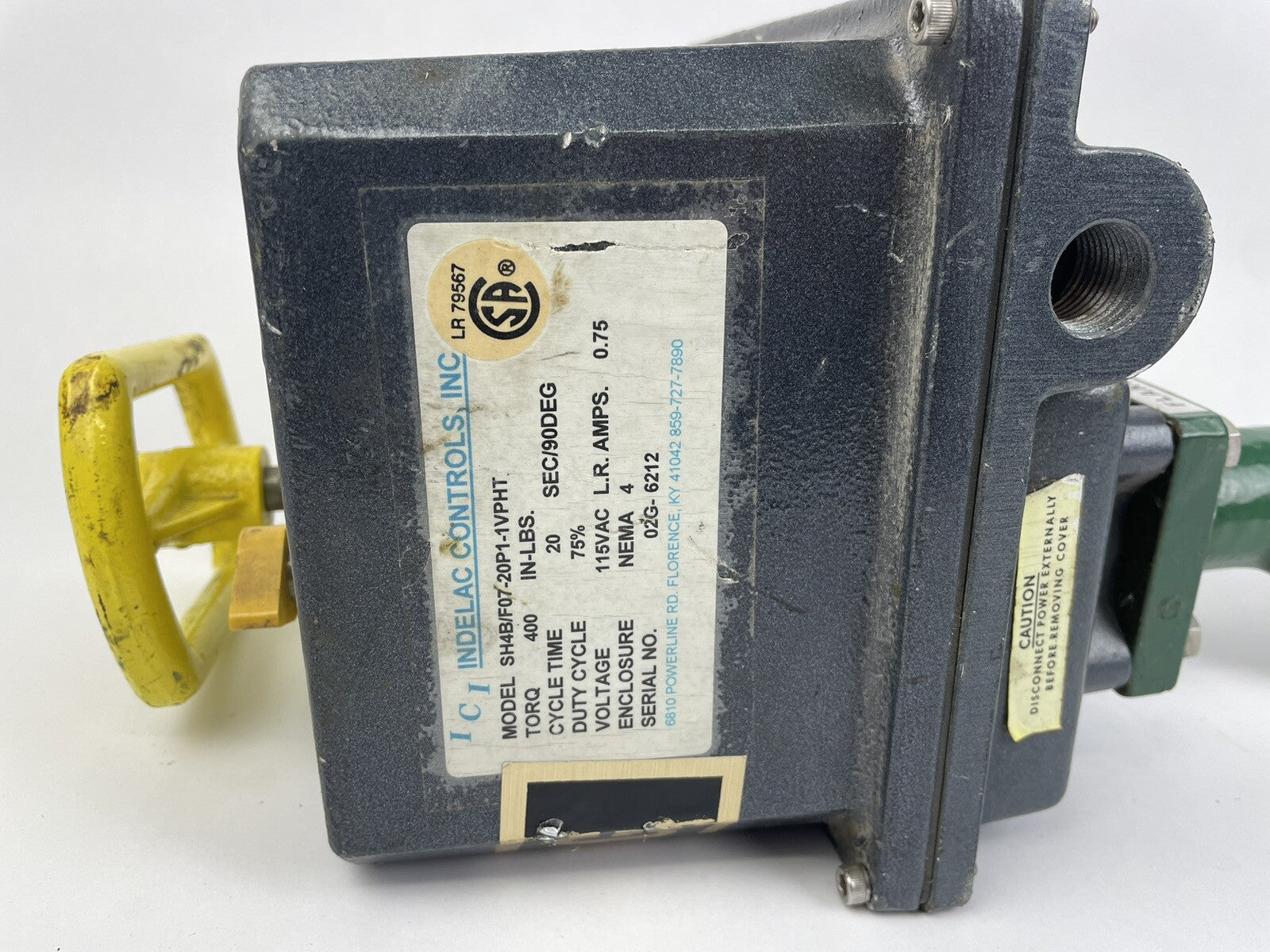 INDELAC CONTROLS TORQUE ELECTRIC ACTUATOR 400 IN LBS 115 VAC