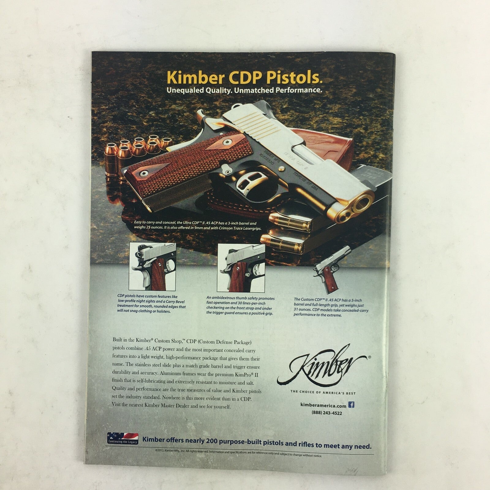 January 2014 American Rifleman Magazine Remington Colt's Marine M45 CQB Pistol