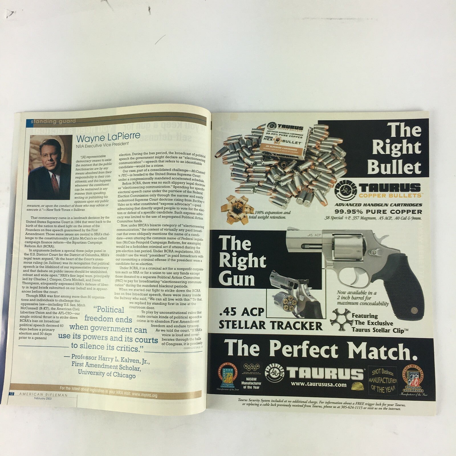 February 2003 American Rifleman Magazines Top 2003 Guns Colt Rides Again