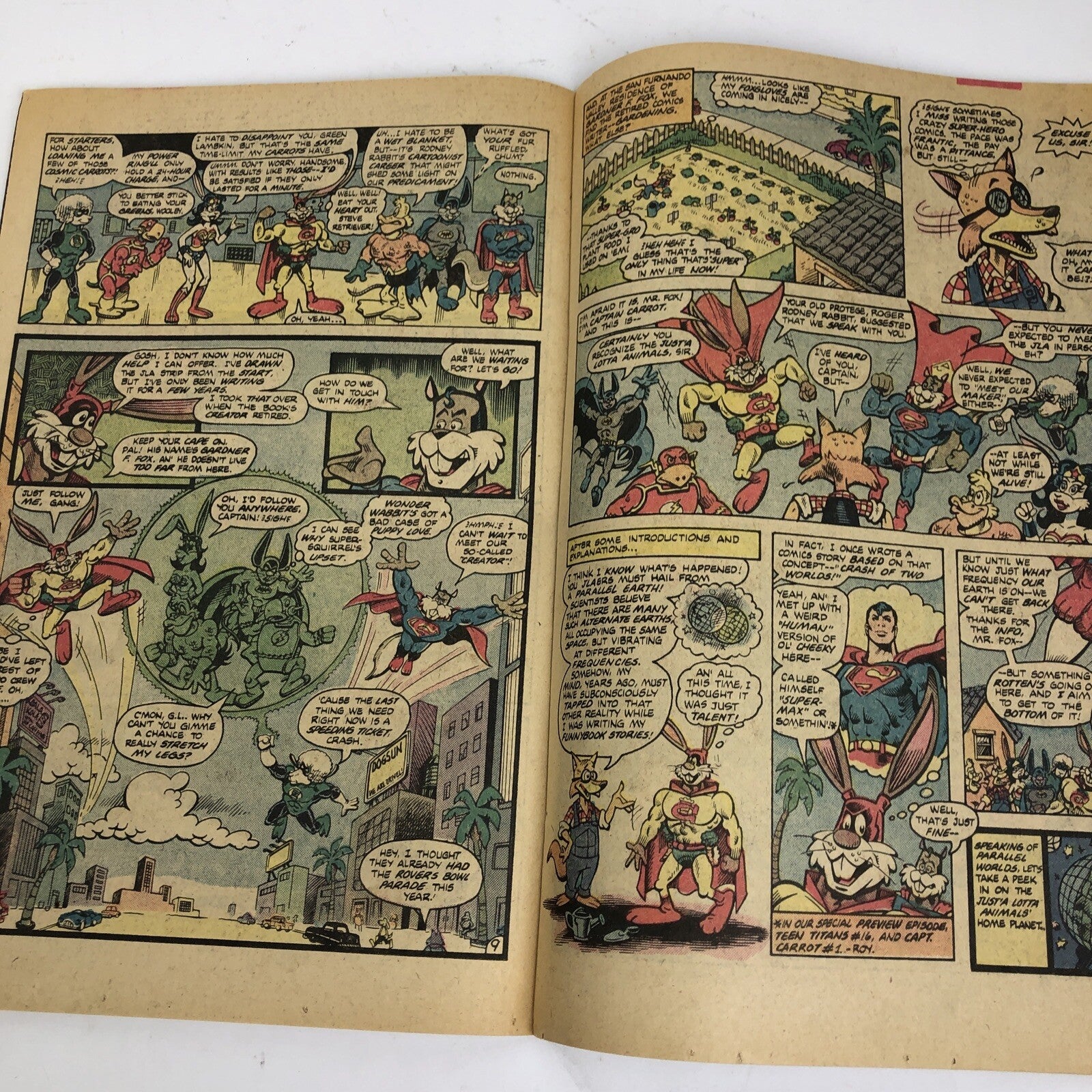 Rare CAPTAIN CARROT & HIS AMAZING ZOO CREW (1982 Series) #14 Superman DC comics