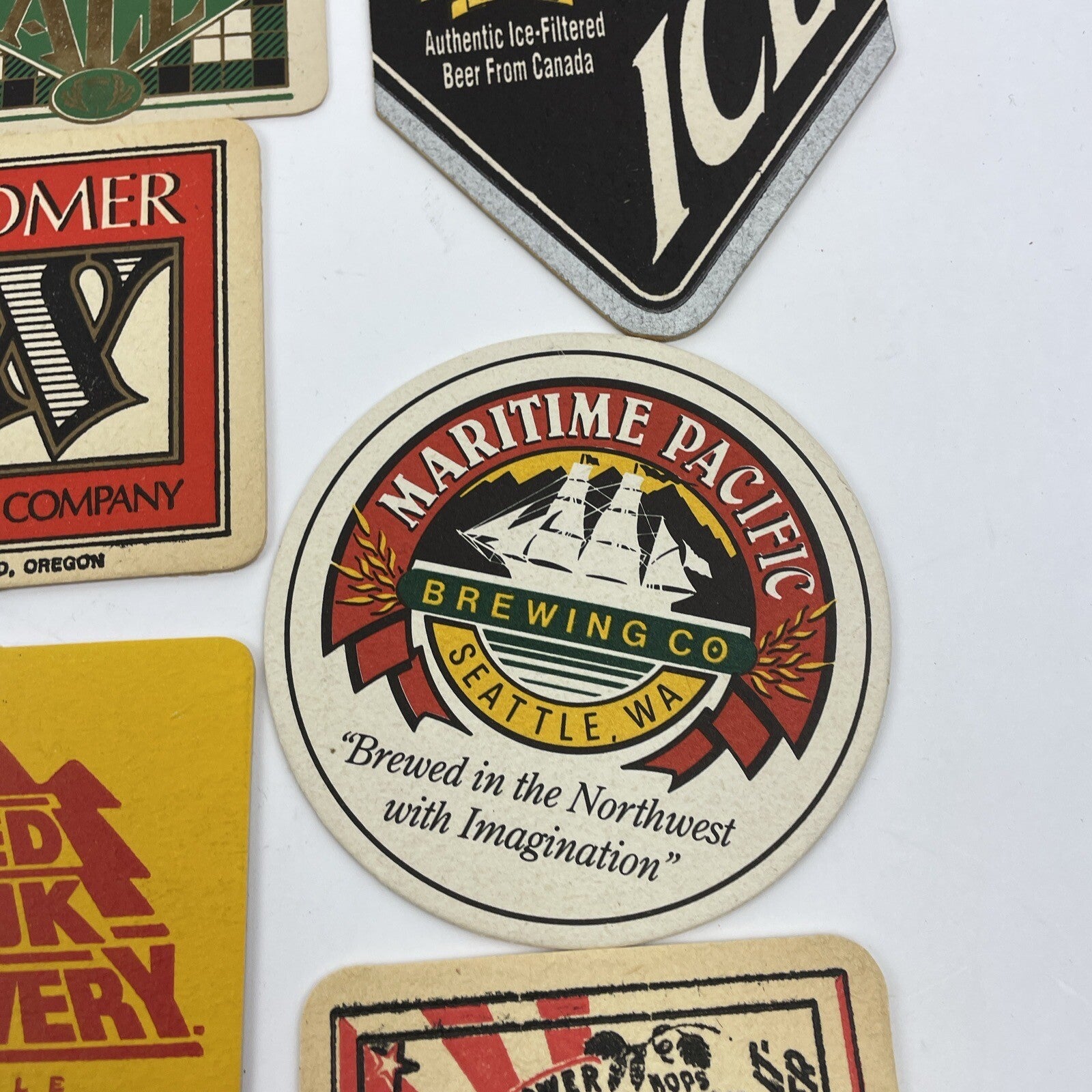 Vintage beer coasters Lot of 20 ALL DIFFERENT Import & Domestics Home Bar Retro