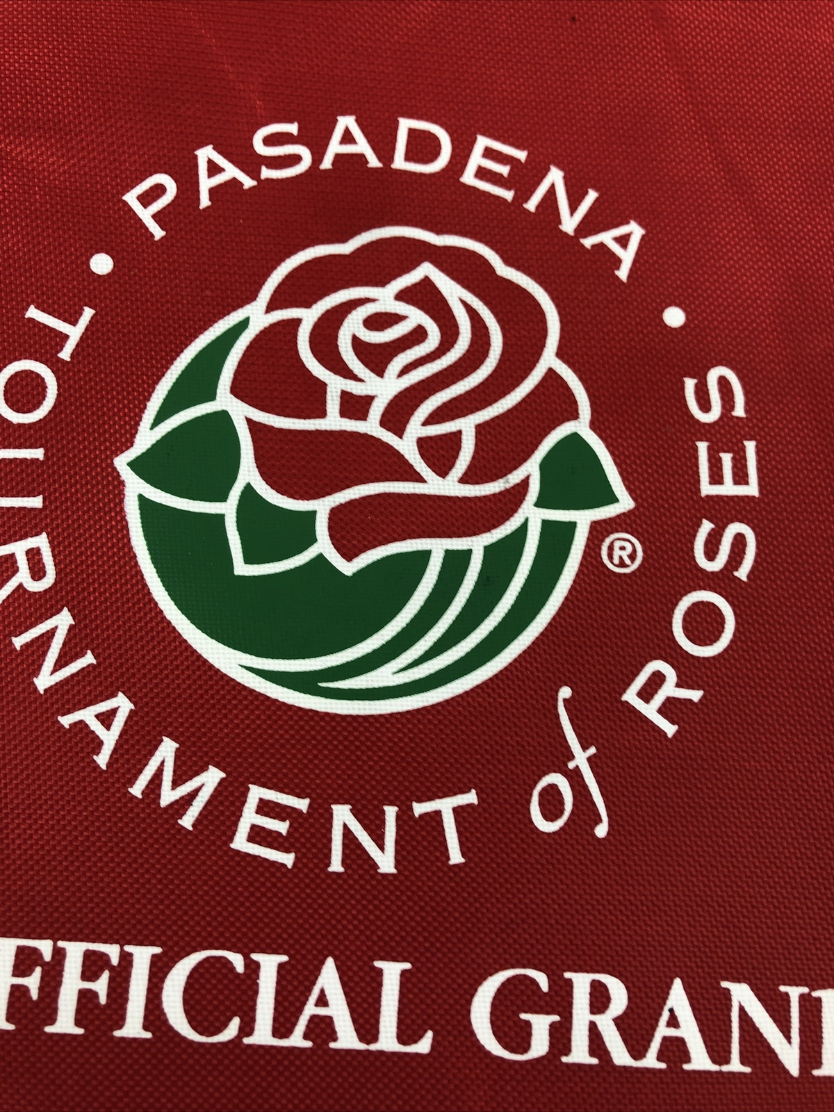 PASADENA TOURNAMENT OF ROSES SEAT CUSHION, VINTAGE, BY SHARP SEATING CO.
