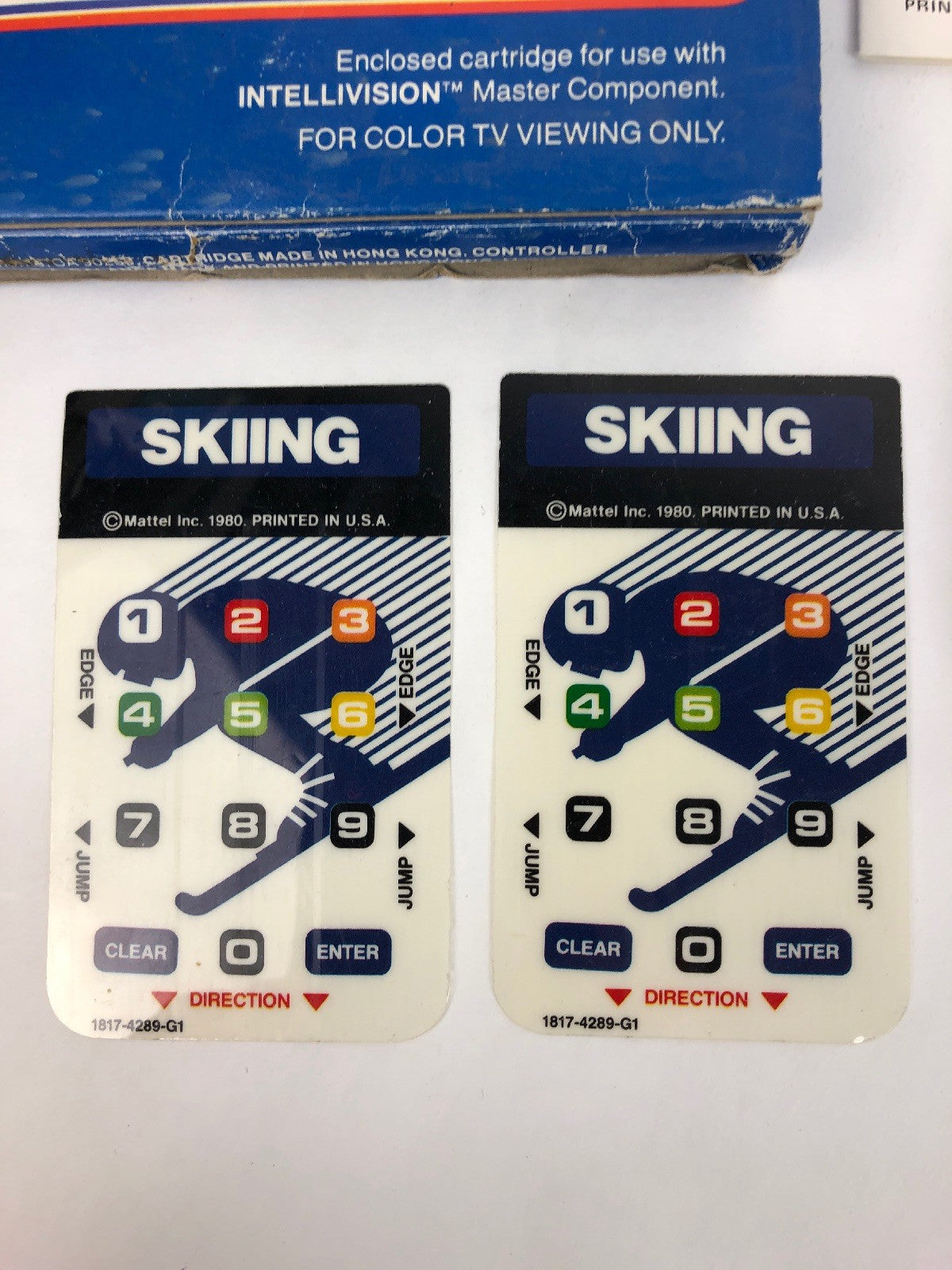 Mattel Intellivision Game SKIING 1980 Mattel Electronics Tested & Works w Box